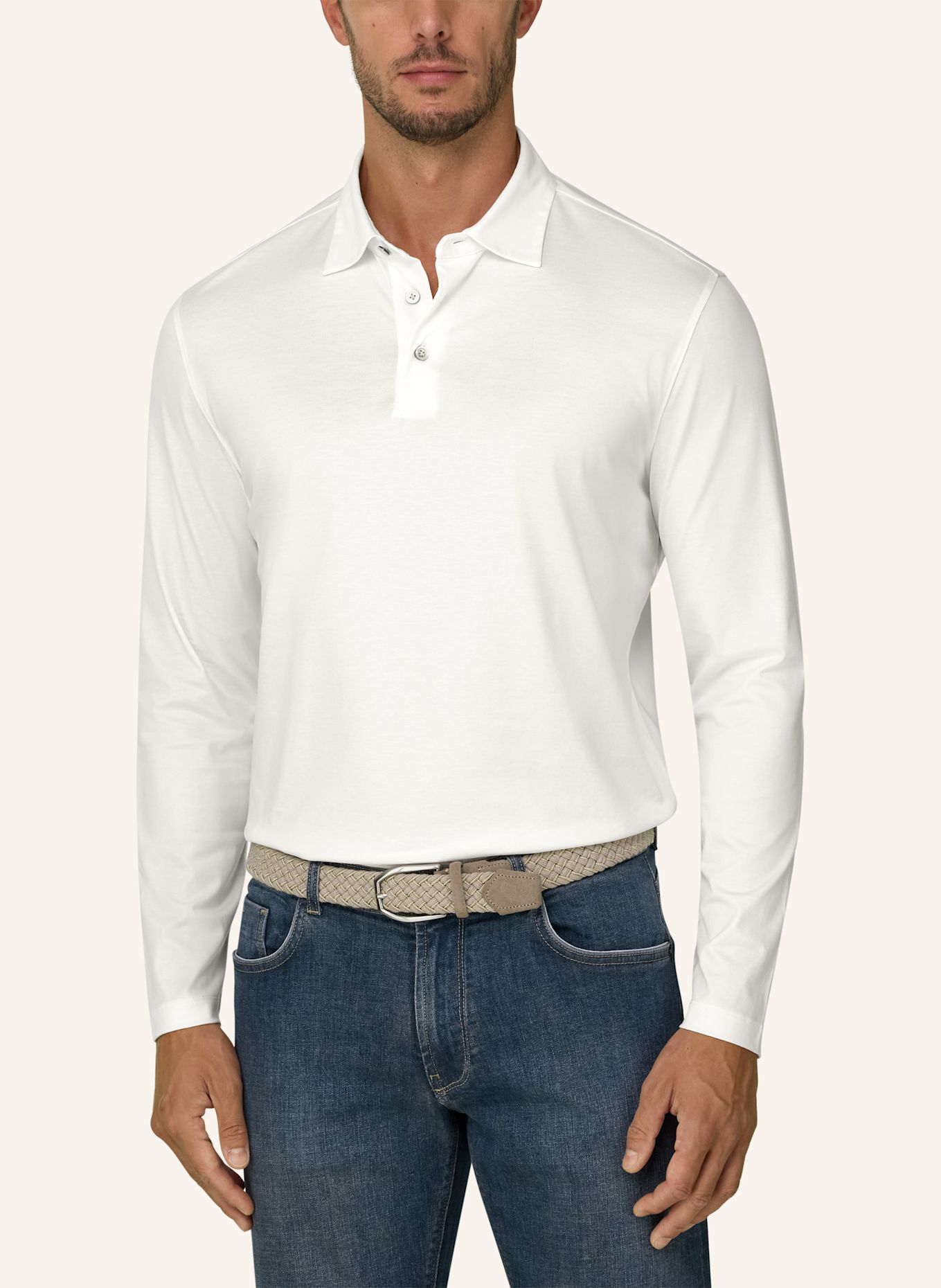 BOGGI MILANO Poloshirt: WEISS