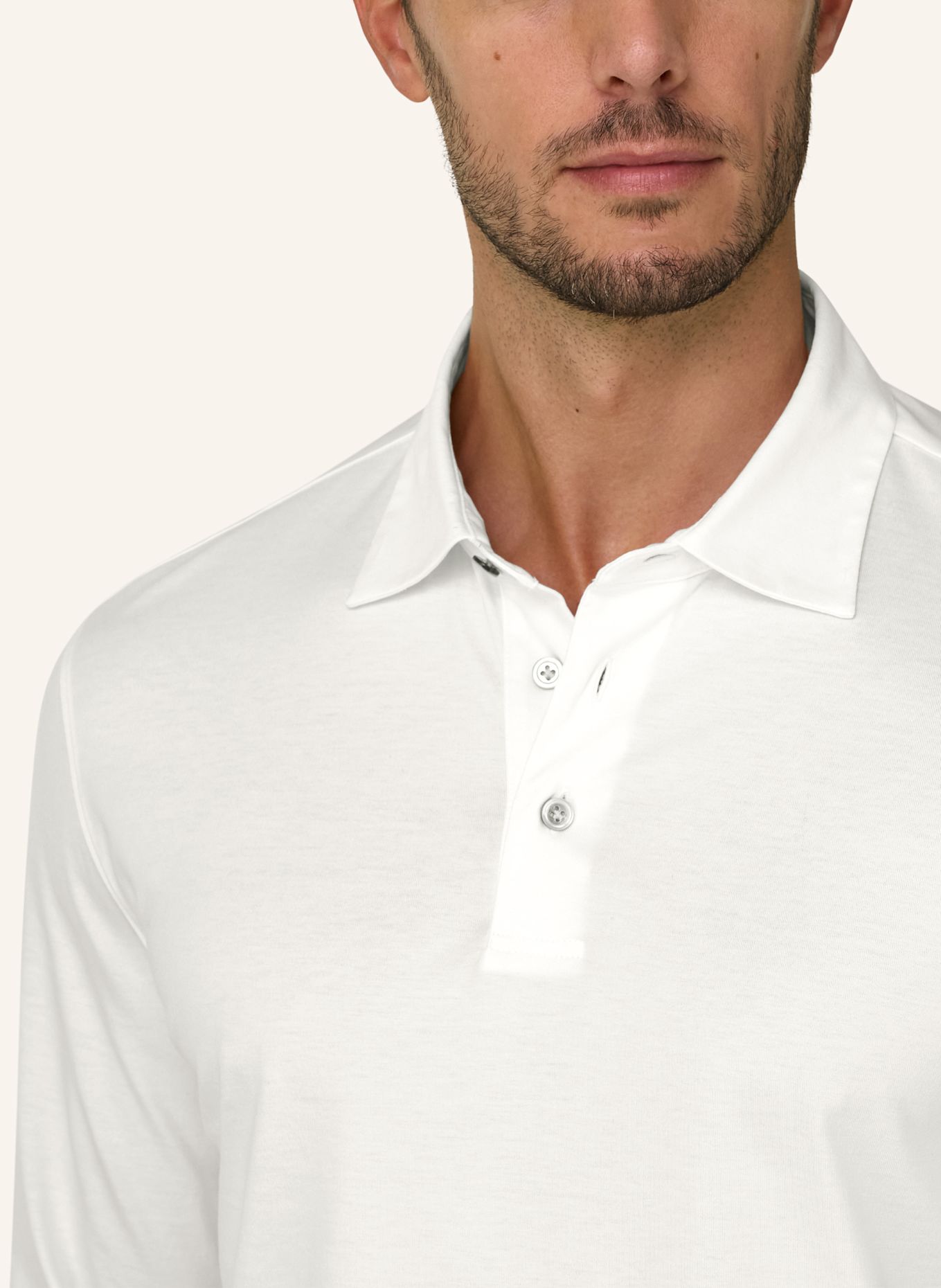 BOGGI MILANO Poloshirt: WEISS