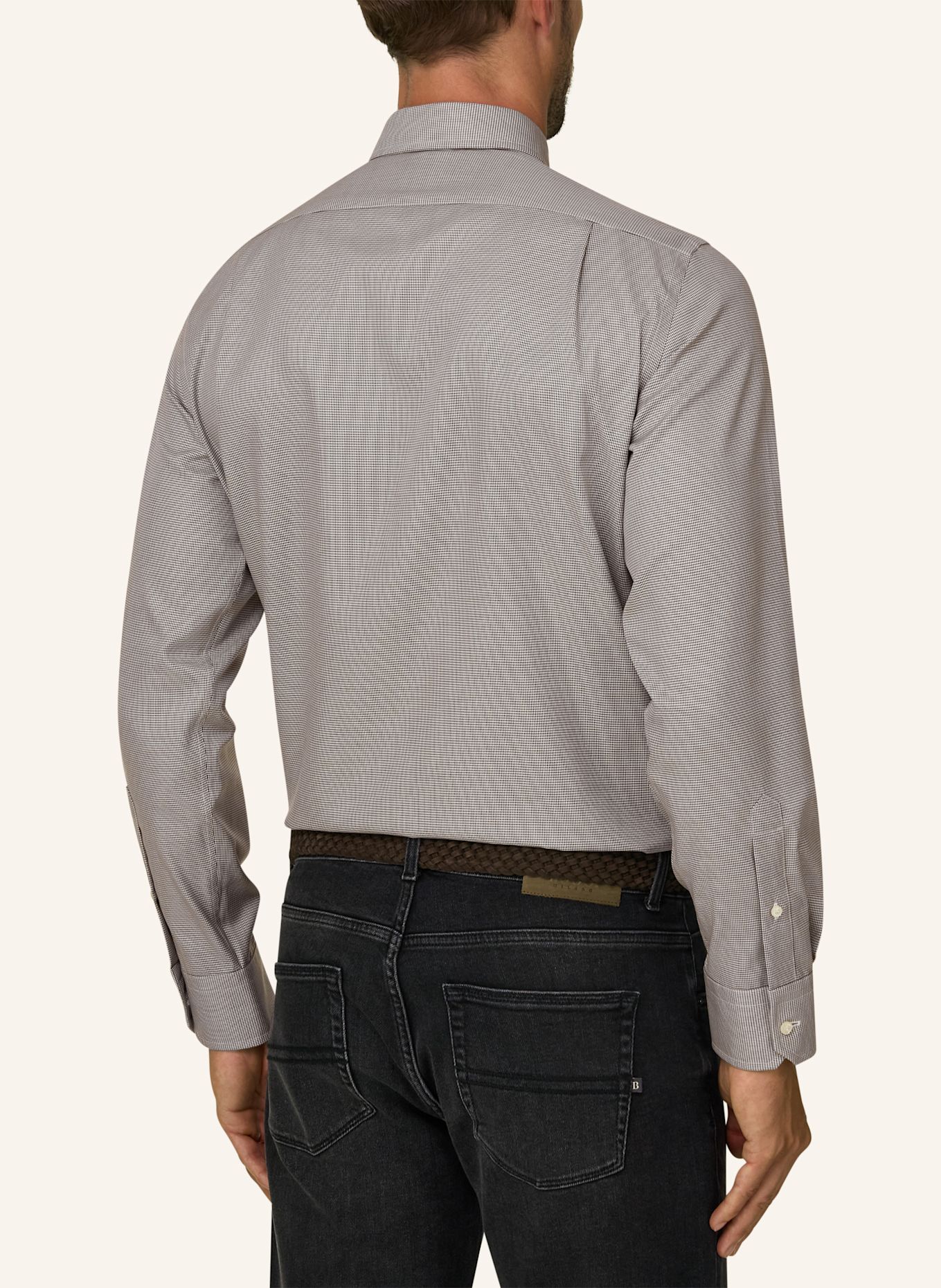 BOGGI MILANO Shirt: BROWN