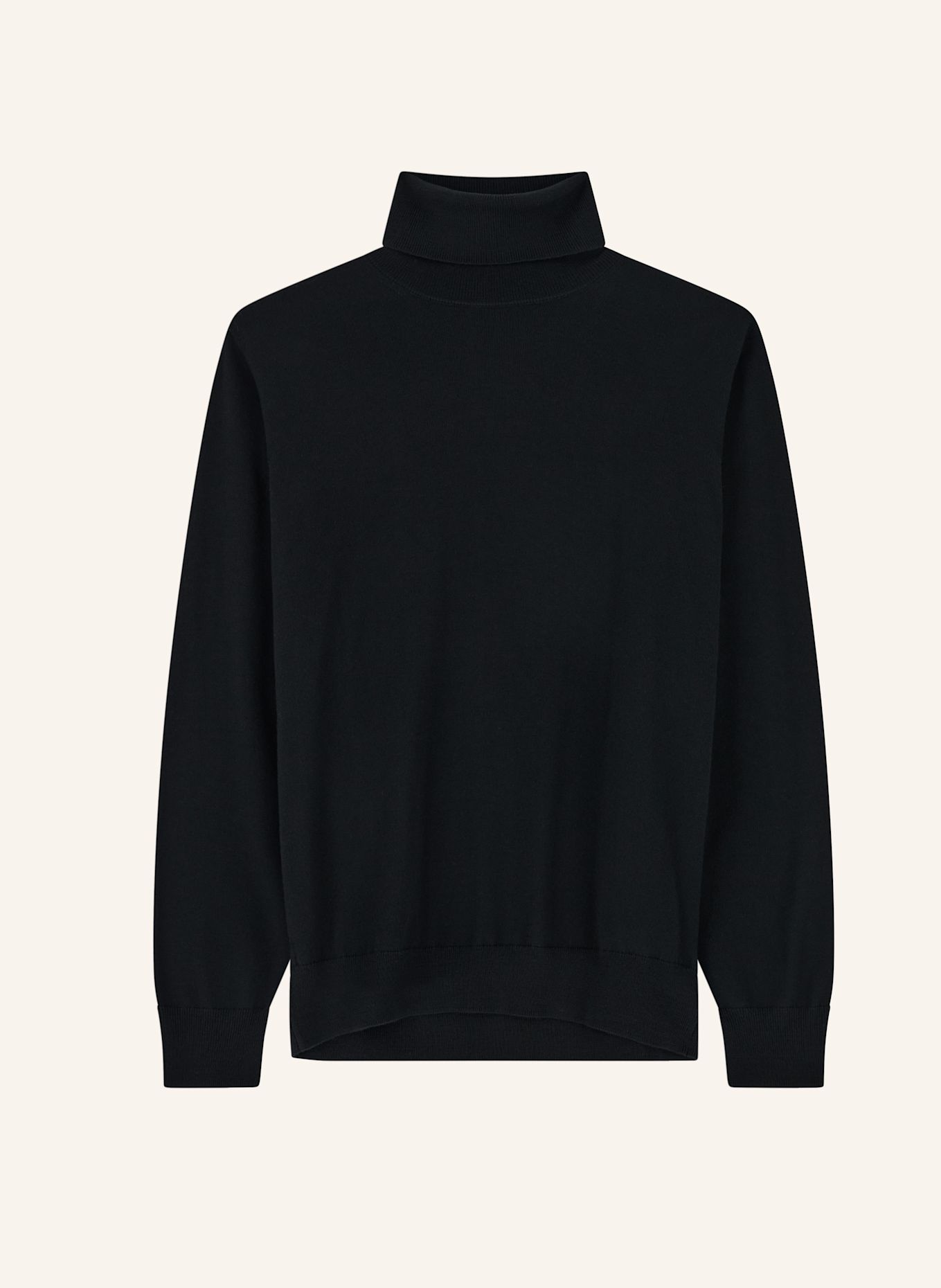 BOGGI MILANO Cashmere turtleneck sweater: BLACK