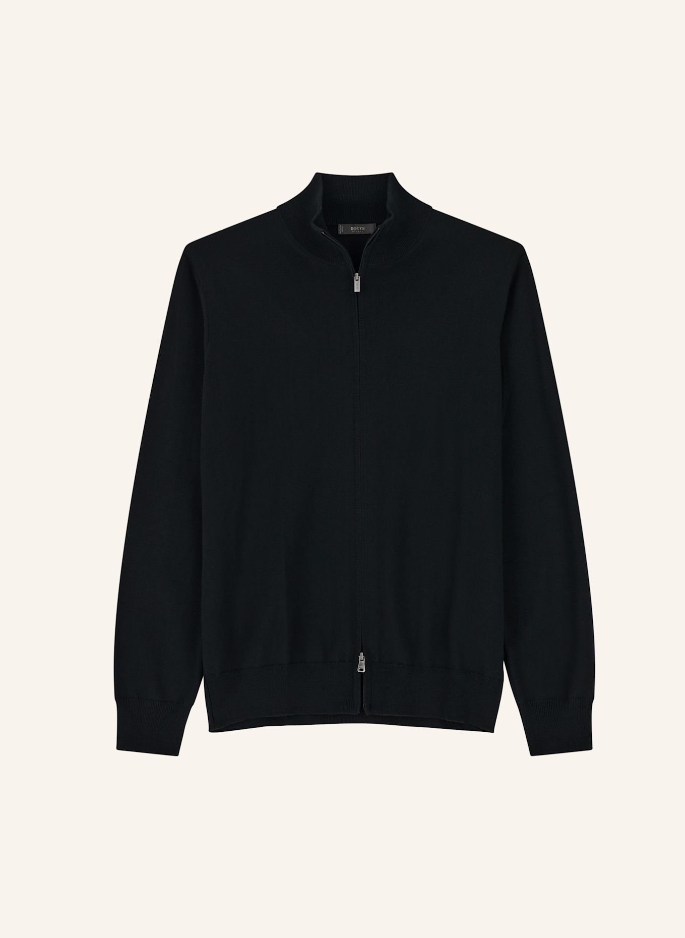 BOGGI MILANO Cashmere turtleneck sweater: BLACK