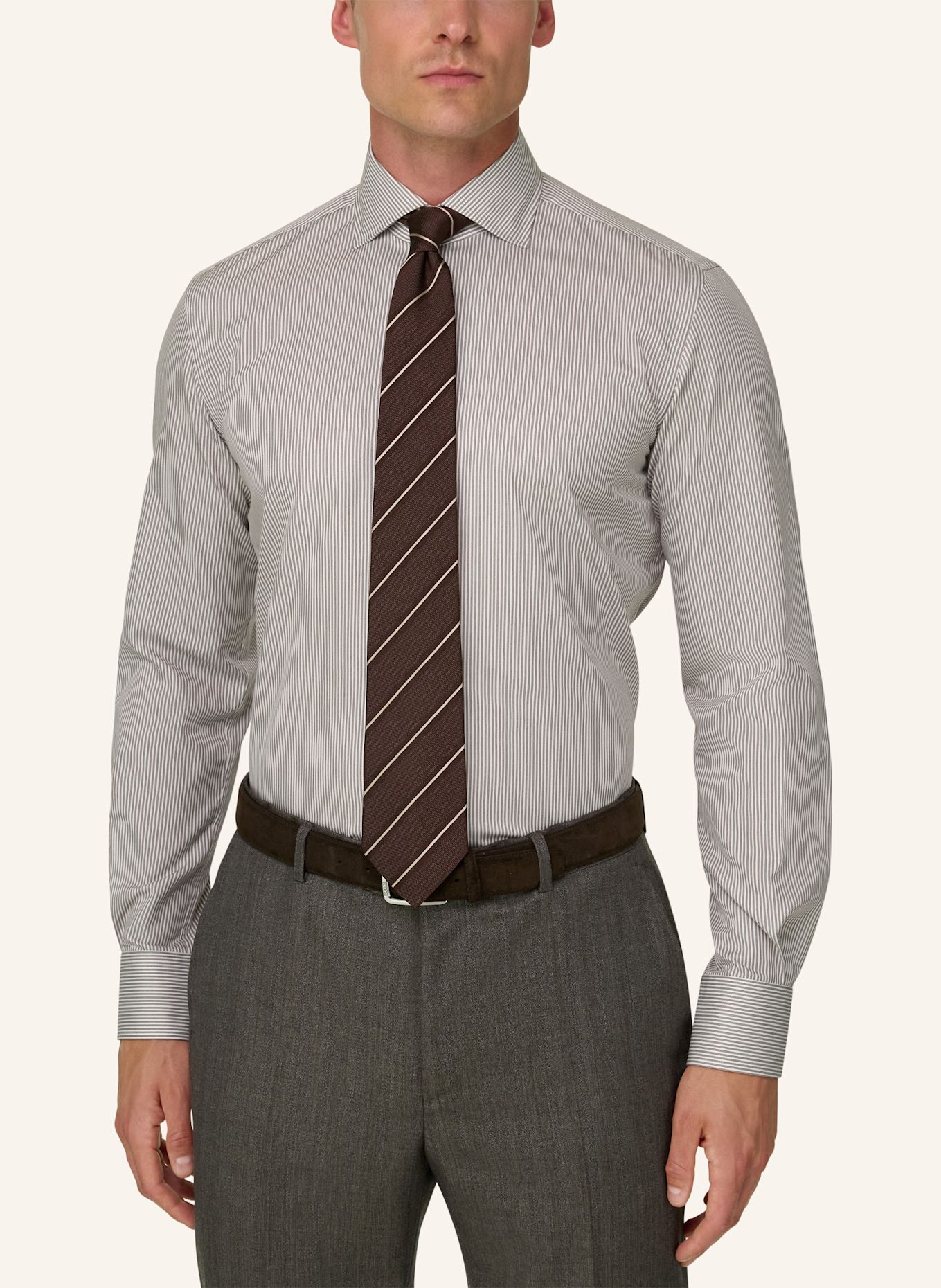 BOGGI MILANO Shirt: BROWN