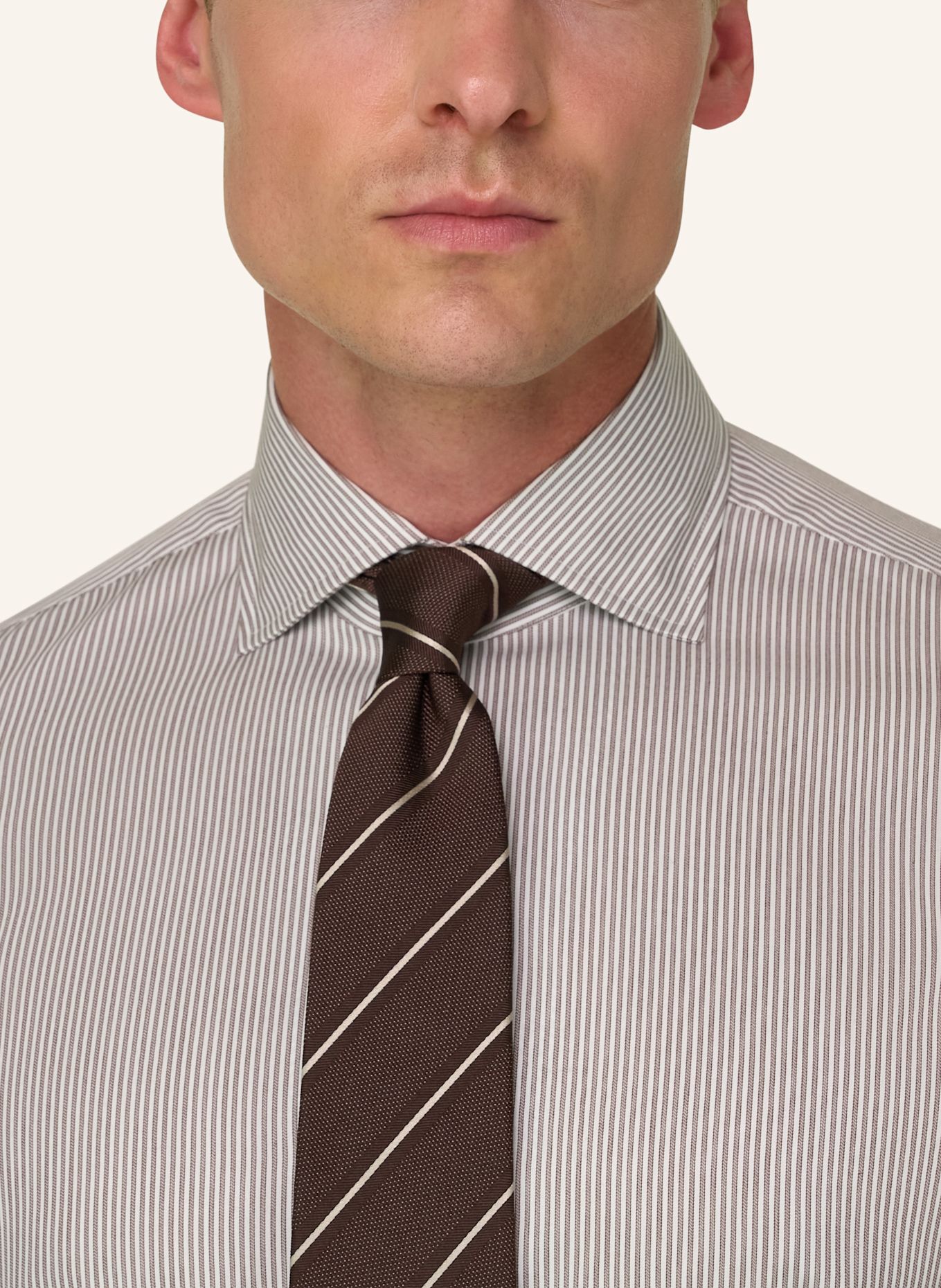 BOGGI MILANO Shirt: BROWN