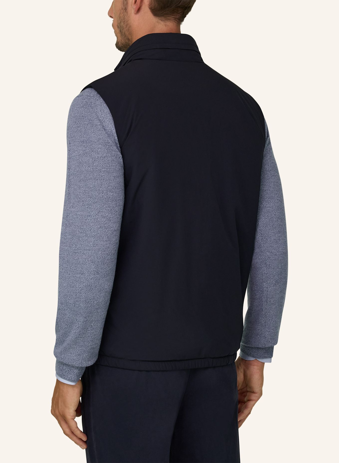 BOGGI MILANO Daunenweste aus Cashmere: BLAU