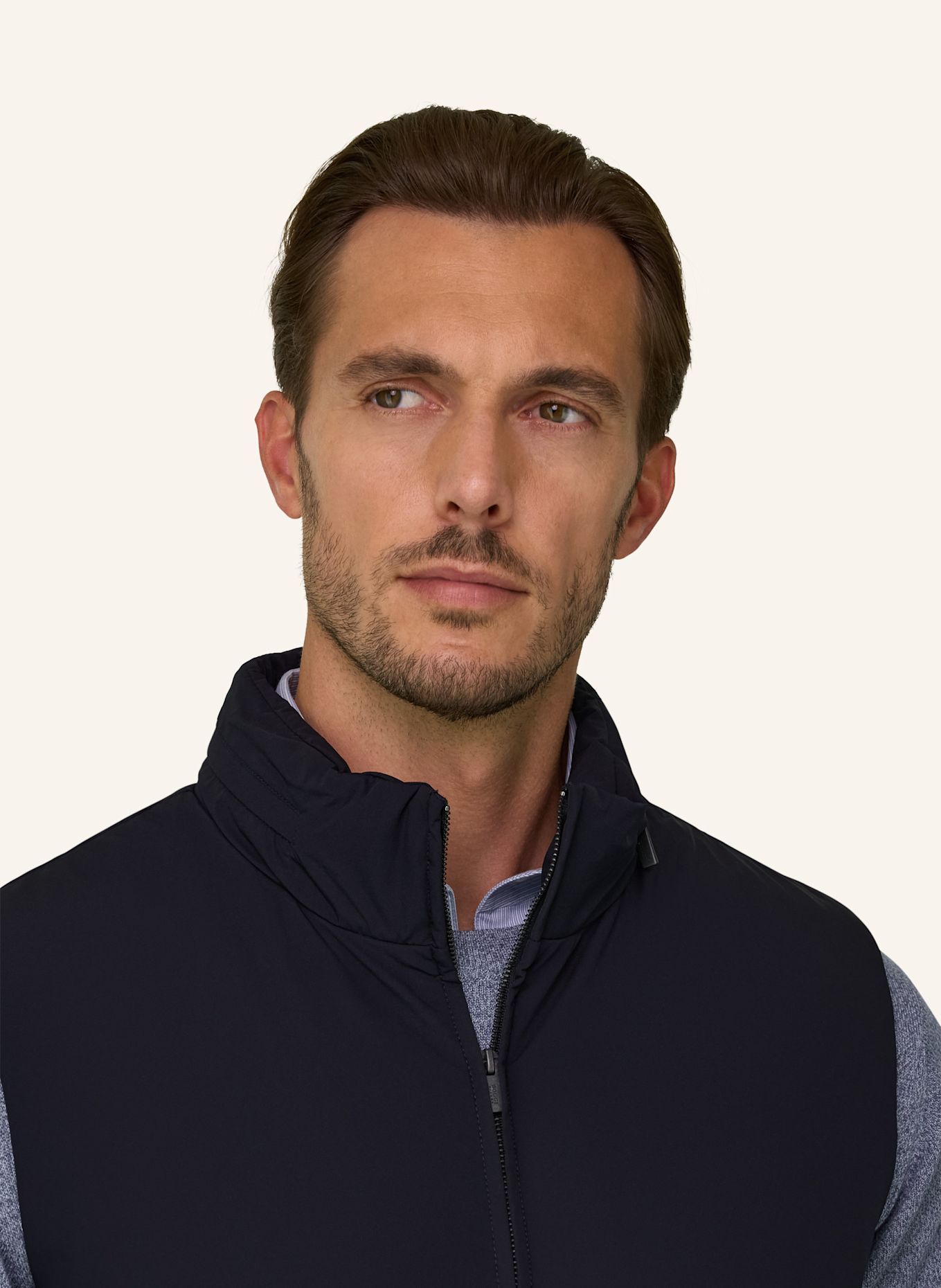 BOGGI MILANO Daunenweste aus Cashmere: BLAU