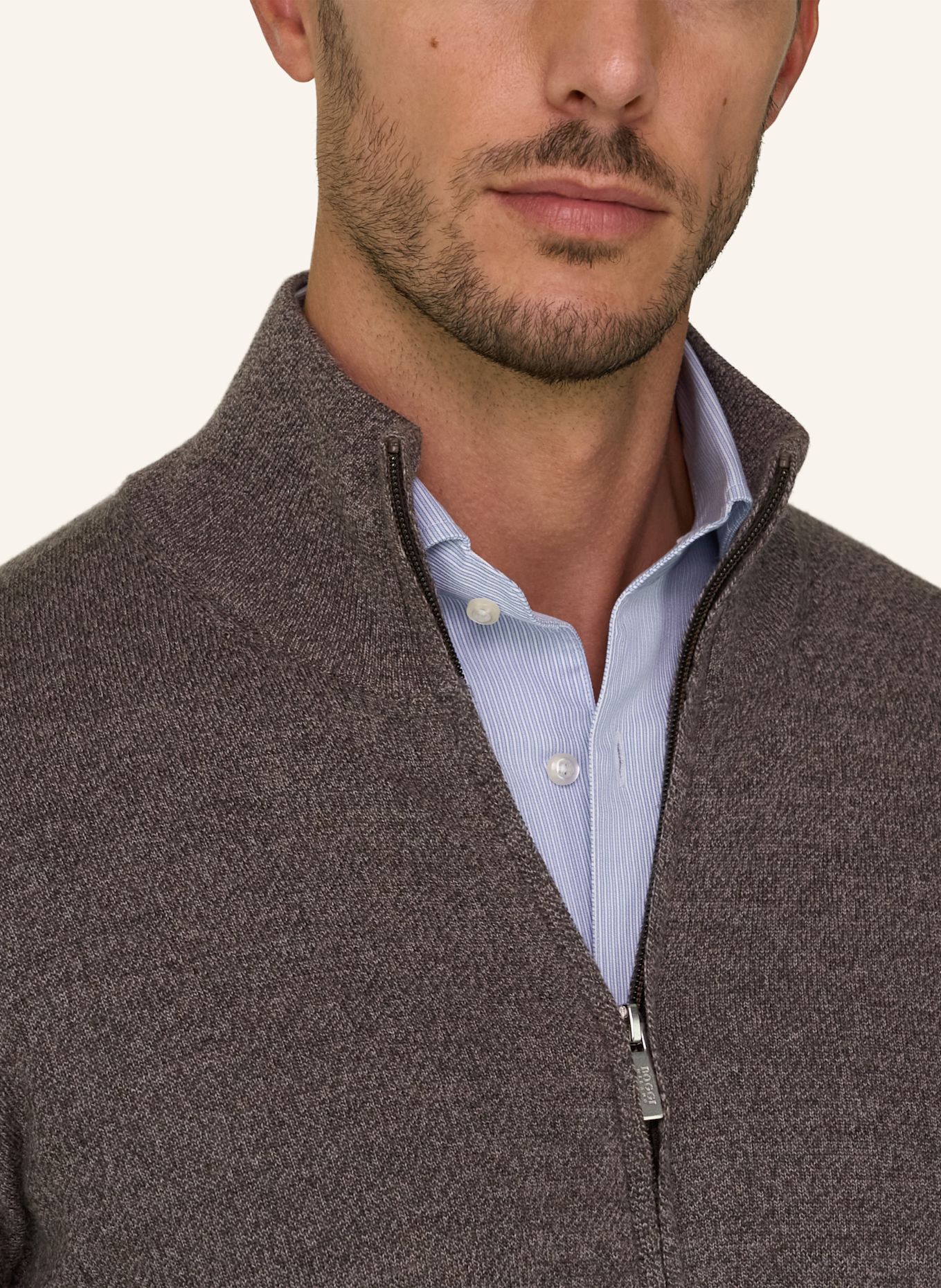 BOGGI MILANO Sweater: BEIGE