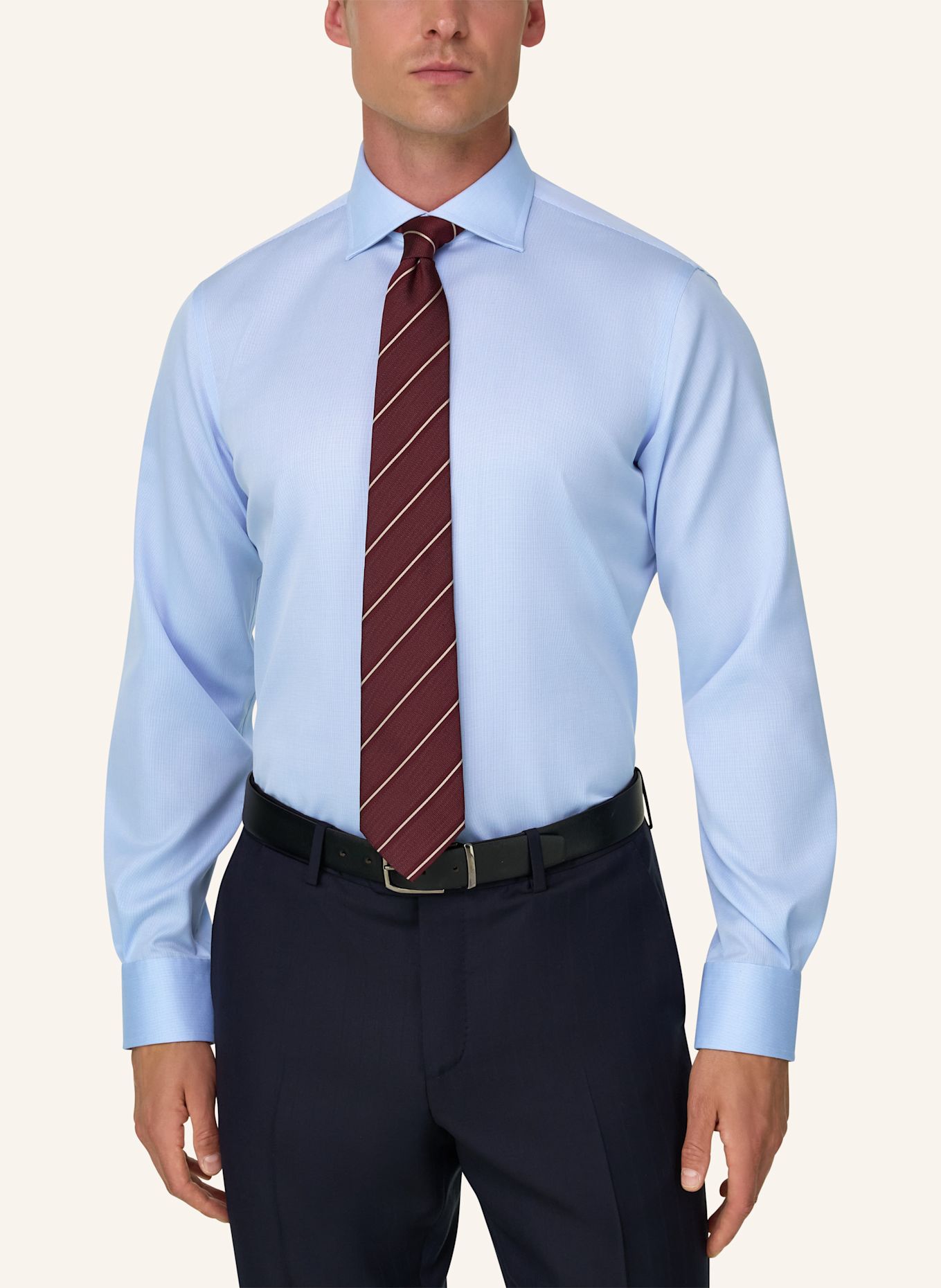 BOGGI MILANO Shirt: LIGHT BLUE
