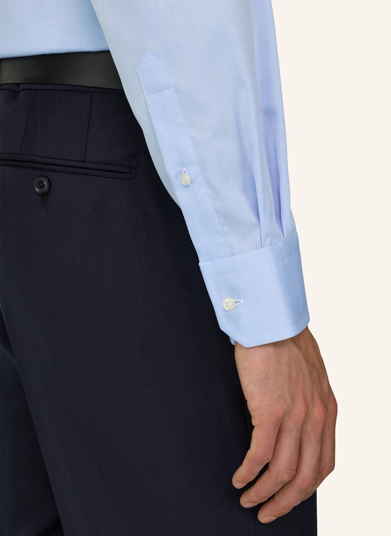 BOGGI MILANO Shirt: LIGHT BLUE