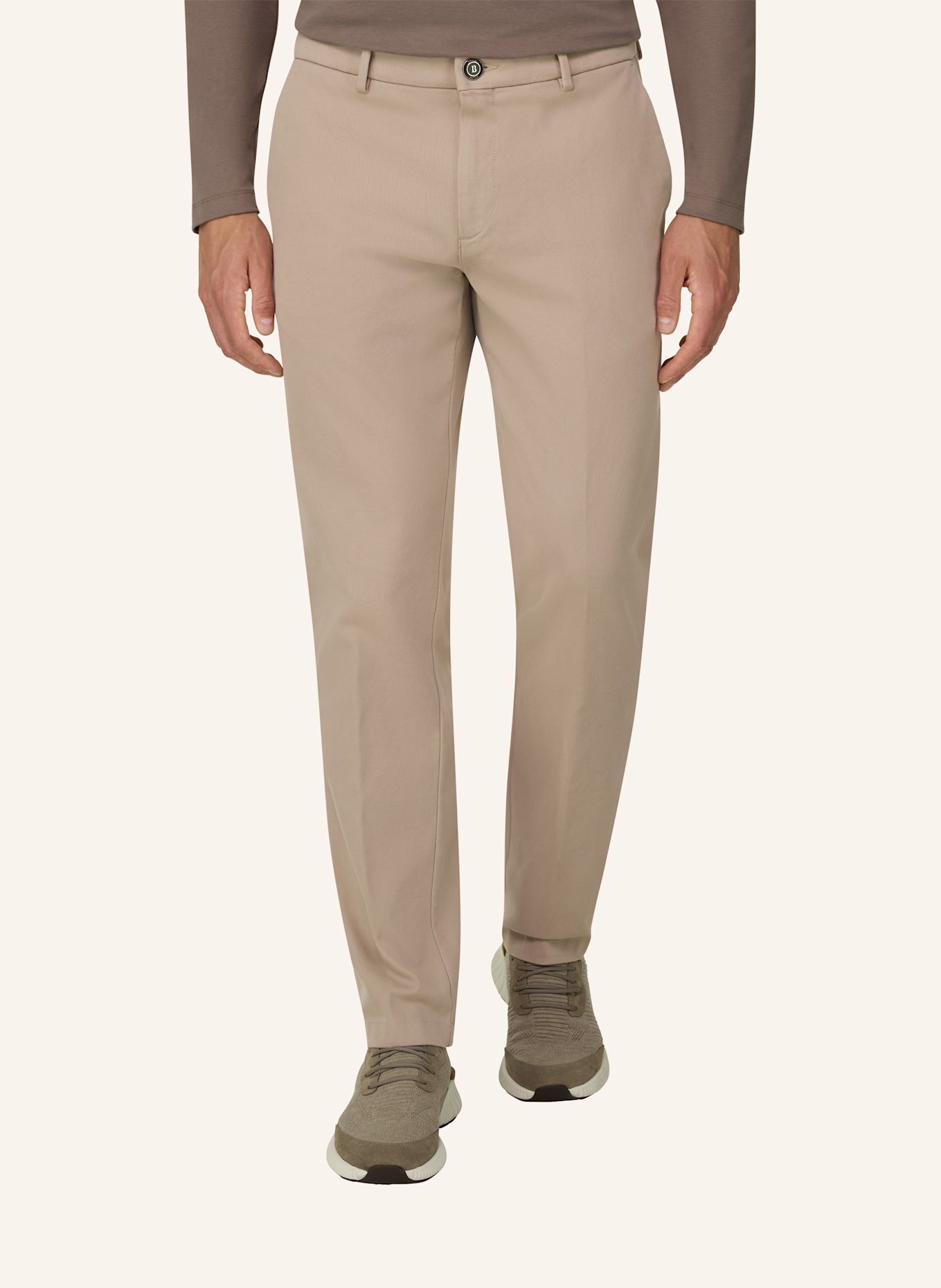 BOGGI MILANO Corduroy pants: BROWN