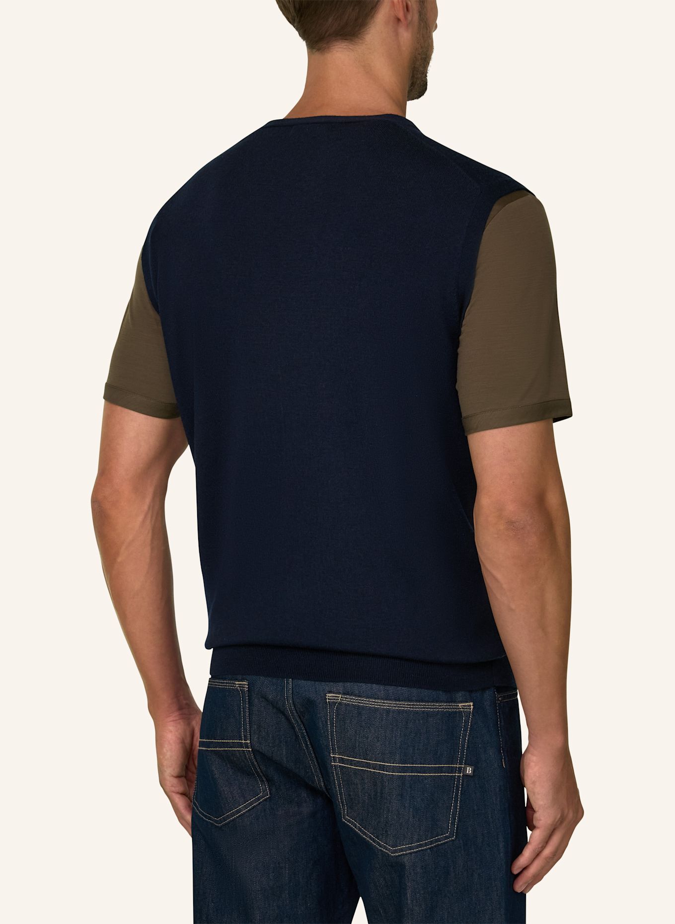 BOGGI MILANO Cashmere turtleneck sweater: BLUE