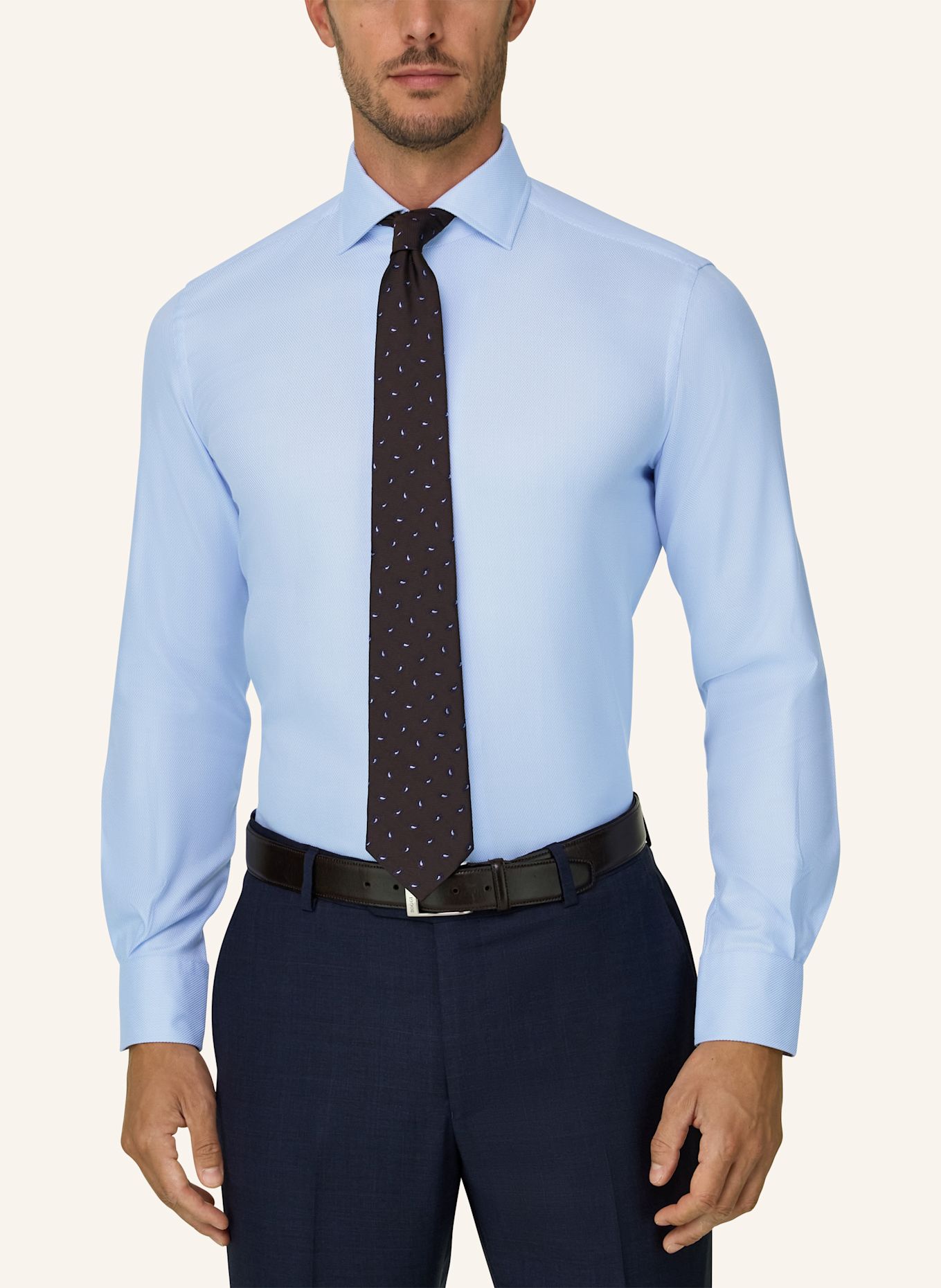 BOGGI MILANO Shirt: LIGHT BLUE