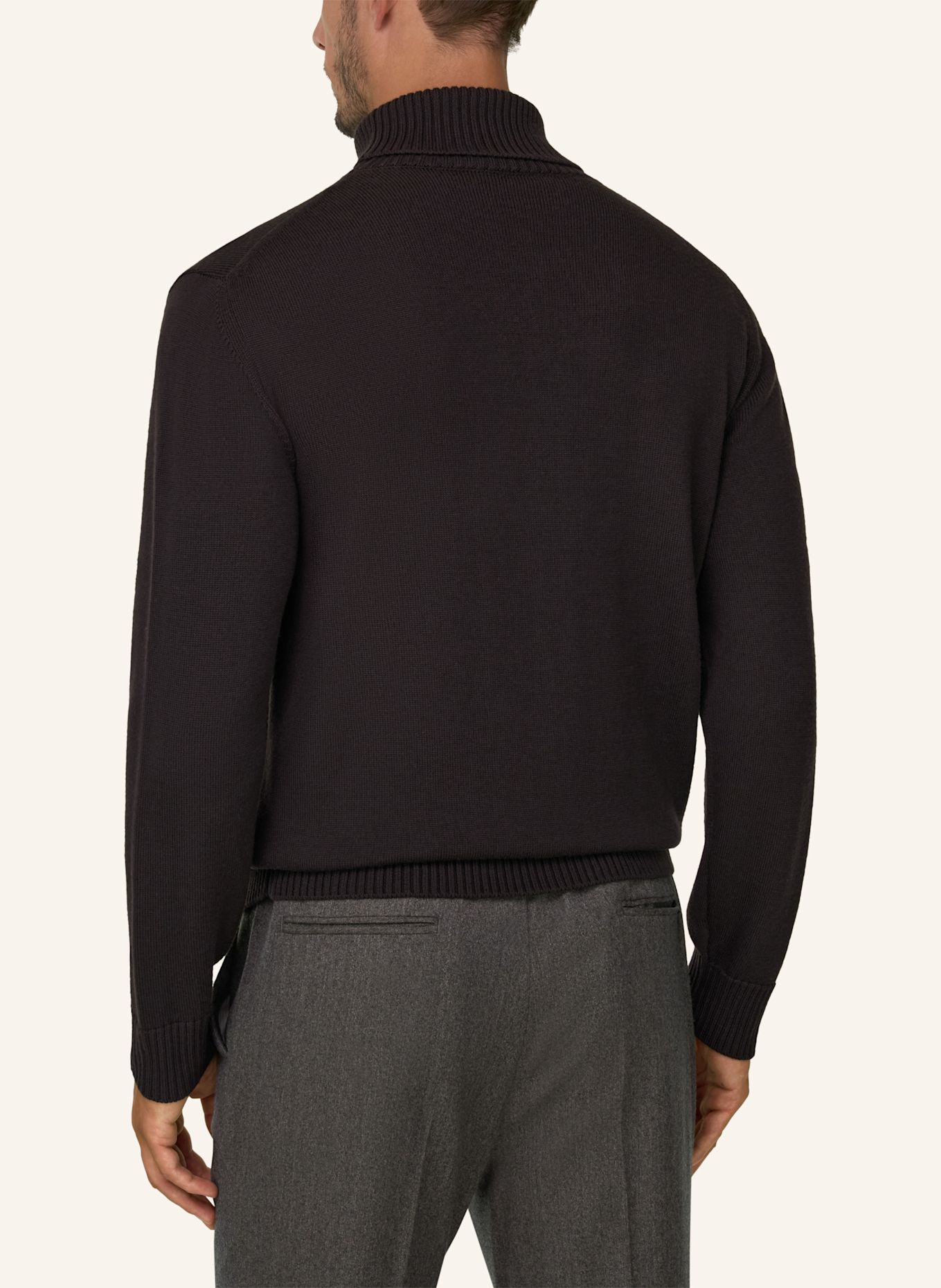 BOGGI MILANO Pullover: DUNKELBRAUN
