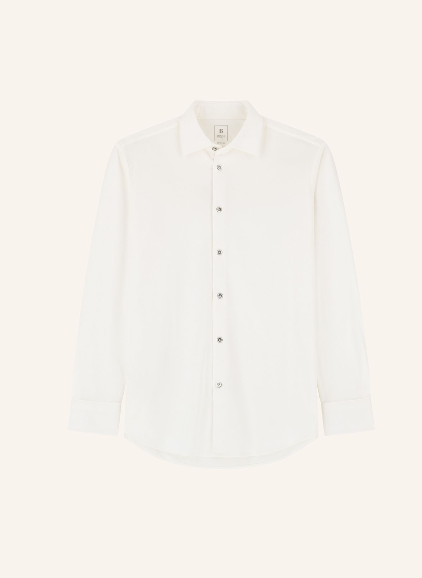 BOGGI MILANO Jerseyhemd Regular Fit: WEISS