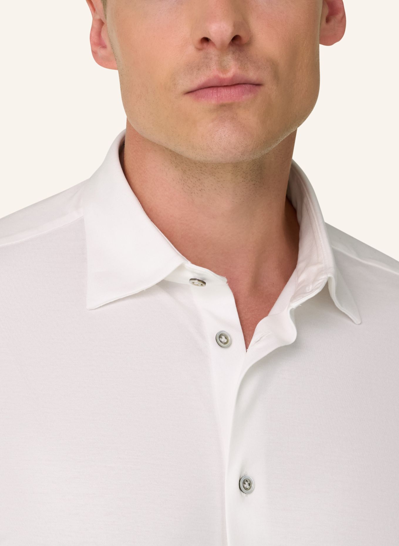 BOGGI MILANO Jerseyhemd Regular Fit: WEISS