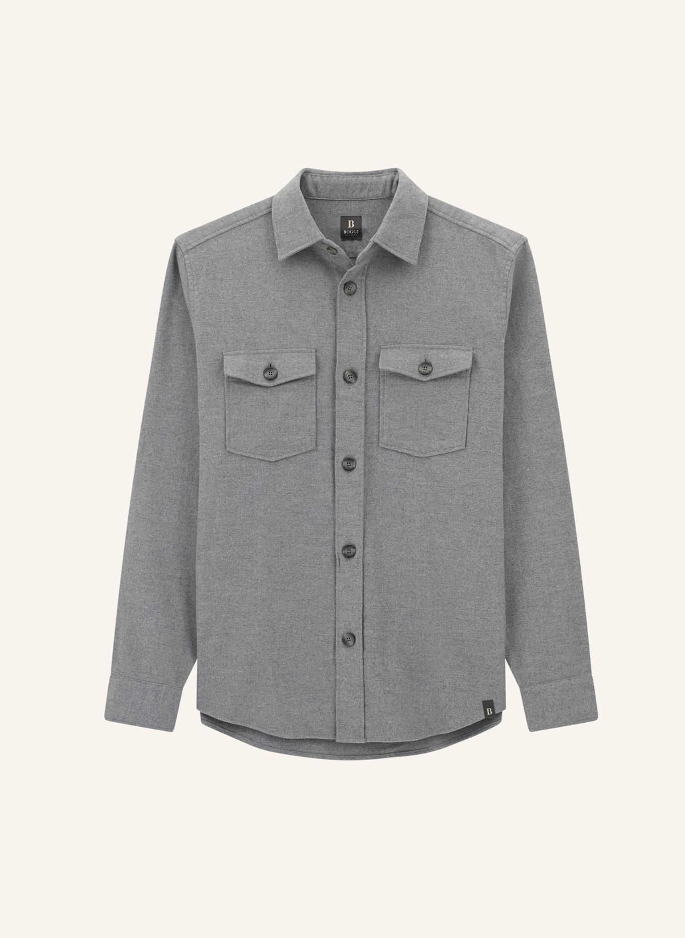 BOGGI MILANO Overshirt: GRAU