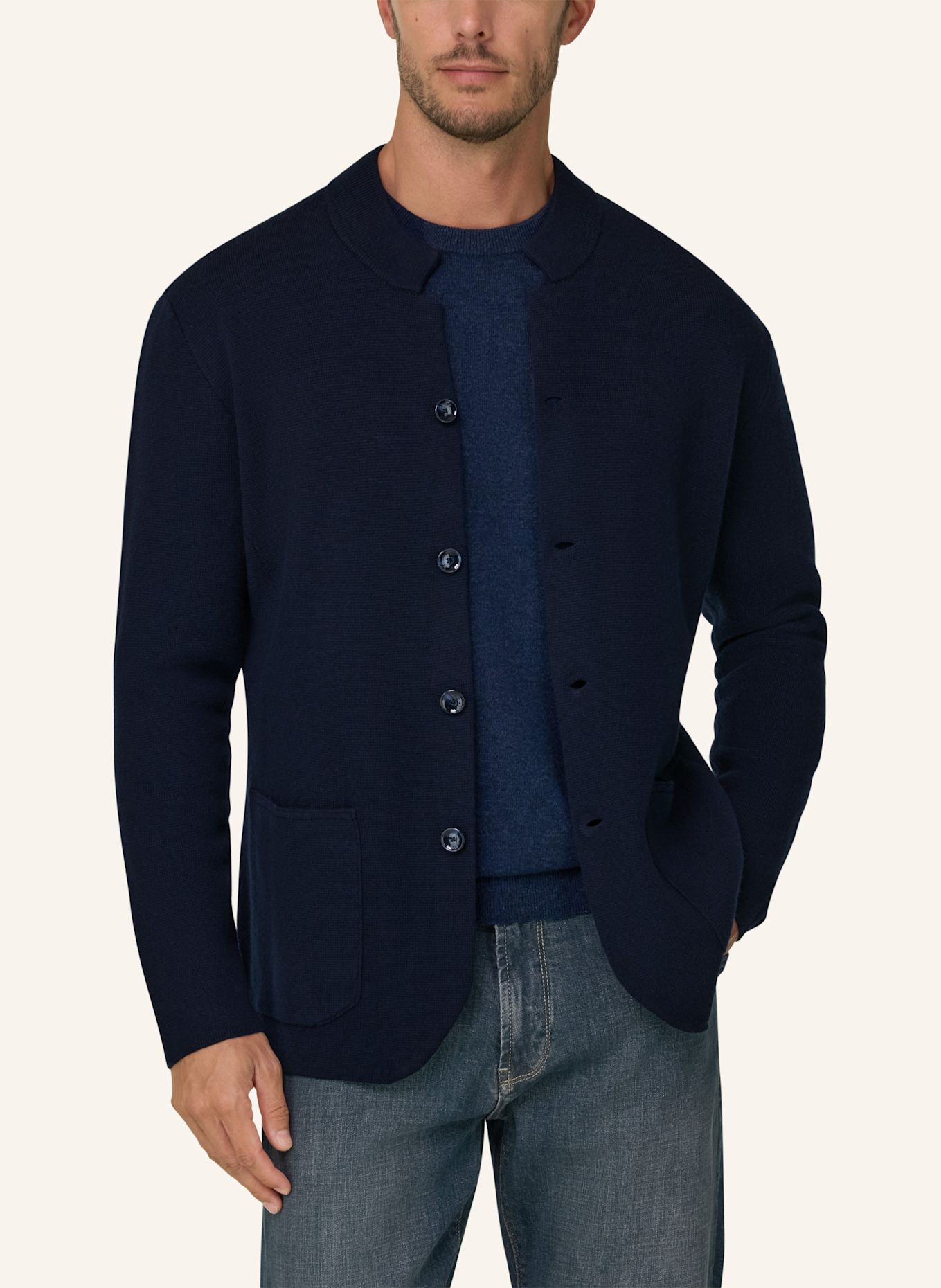 BOGGI MILANO Vest: BLAUW