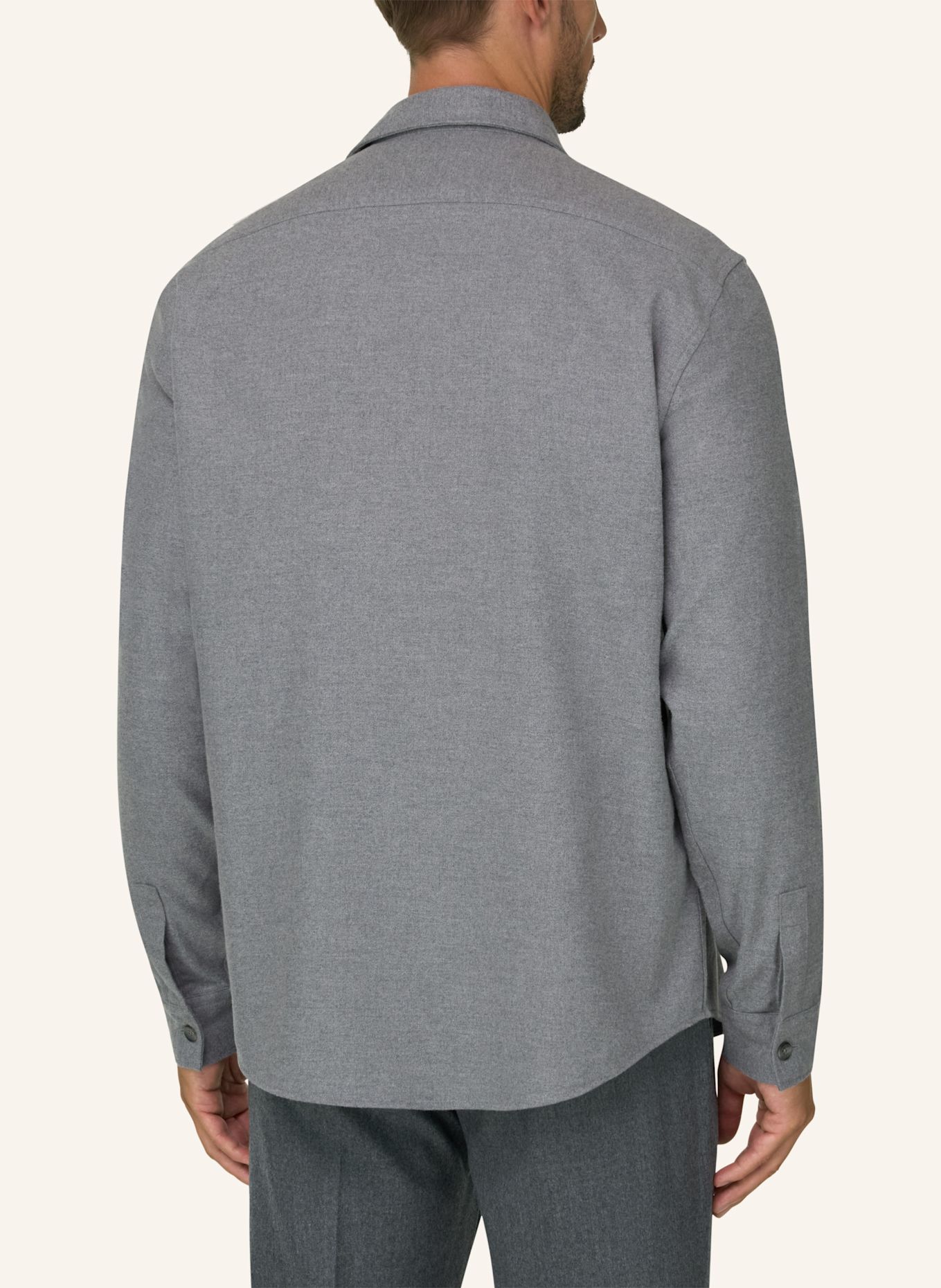 BOGGI MILANO Overshirt: GRAU