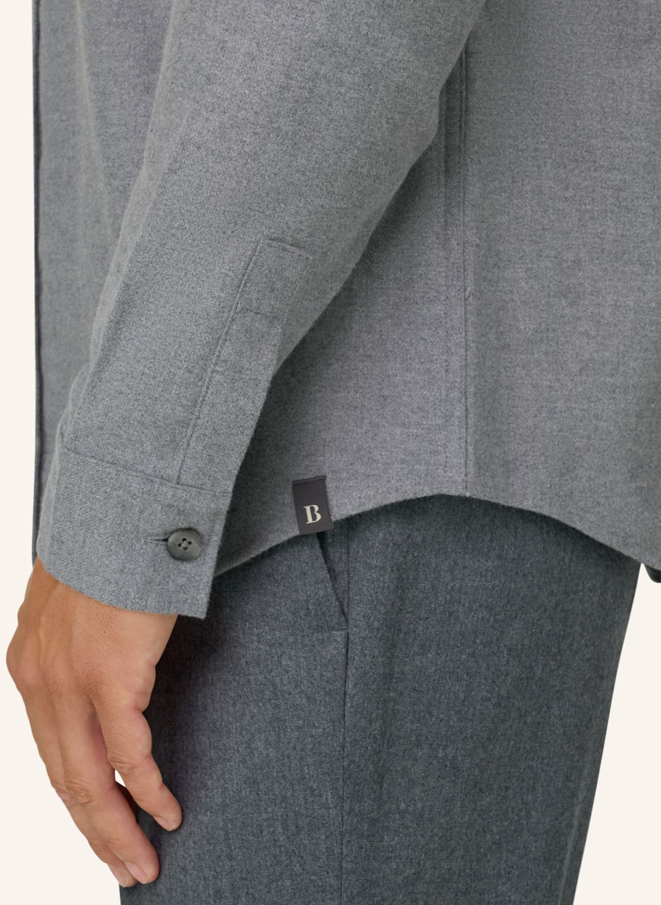 BOGGI MILANO Overshirt: GRAU
