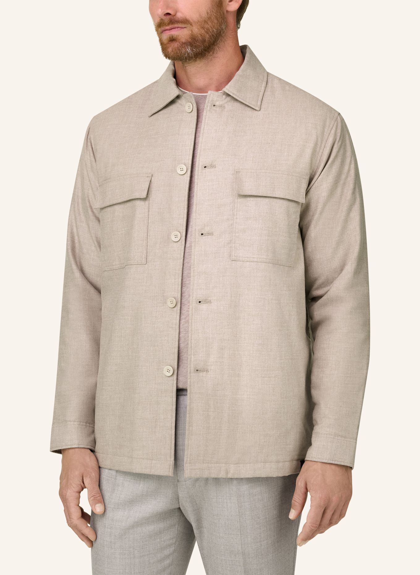 BOGGI MILANO Overshirt: BROWN