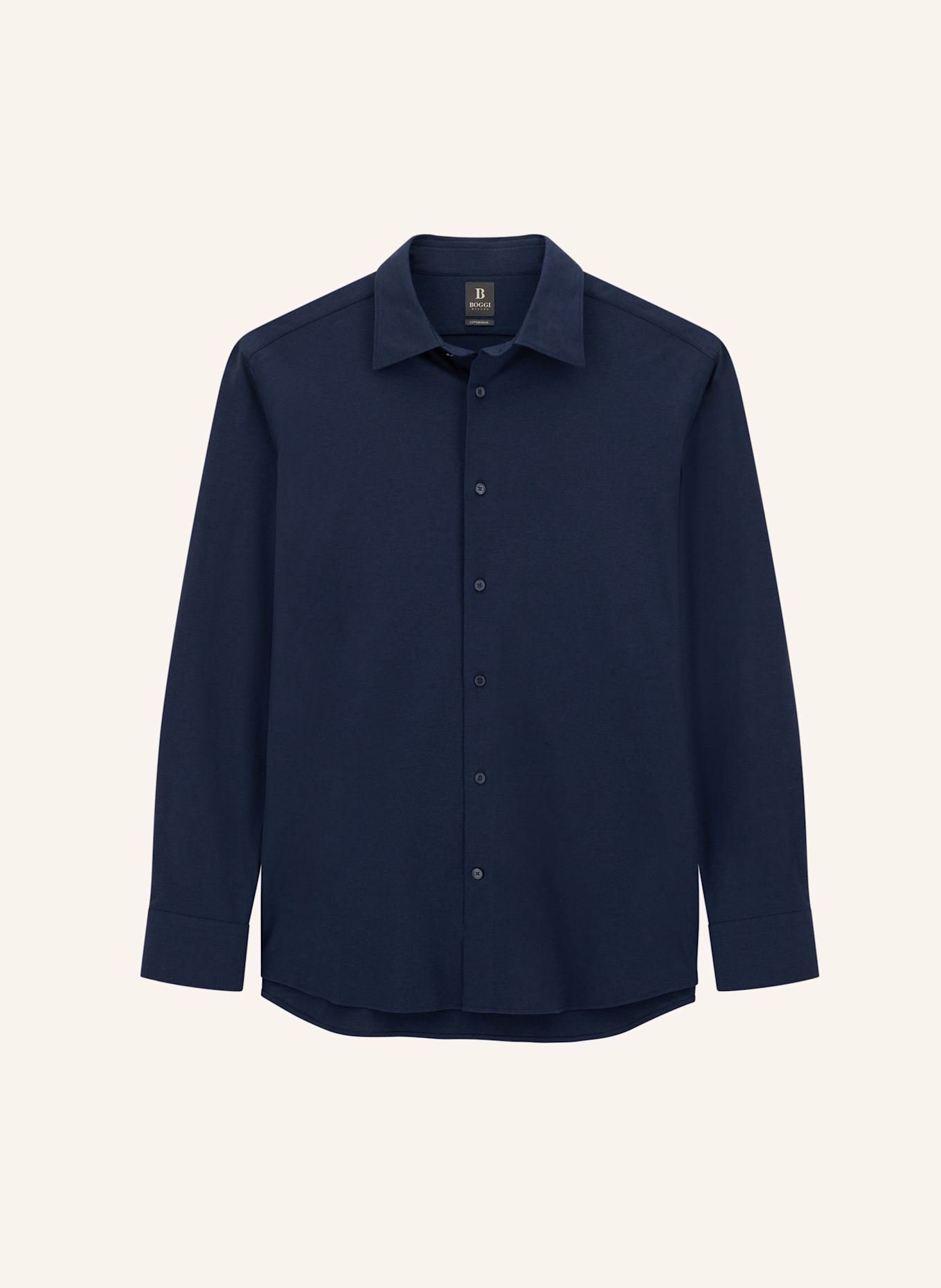 BOGGI MILANO Jerseyhemd Regular Fit: BLAU