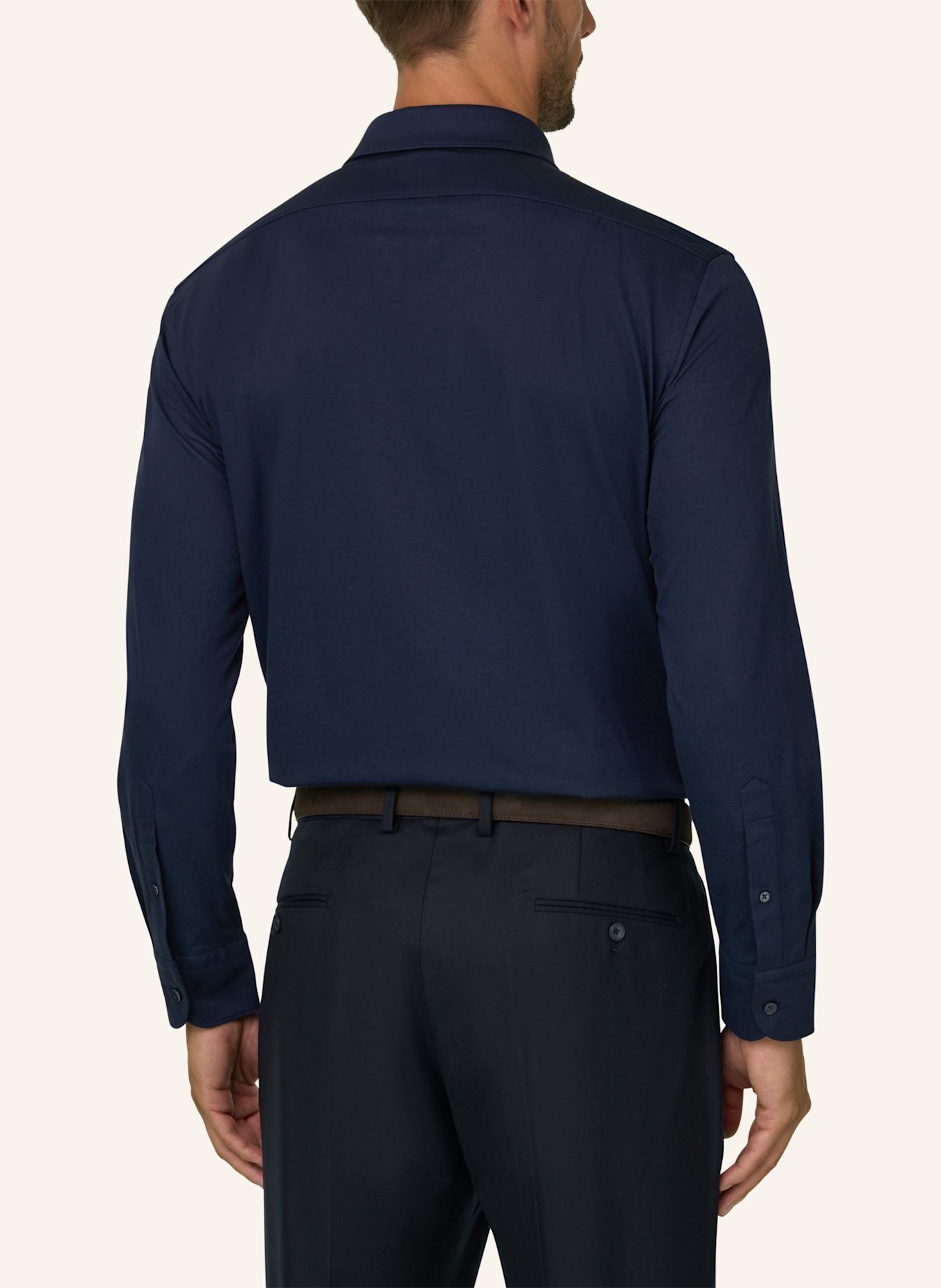 BOGGI MILANO Jerseyhemd Regular Fit: BLAU