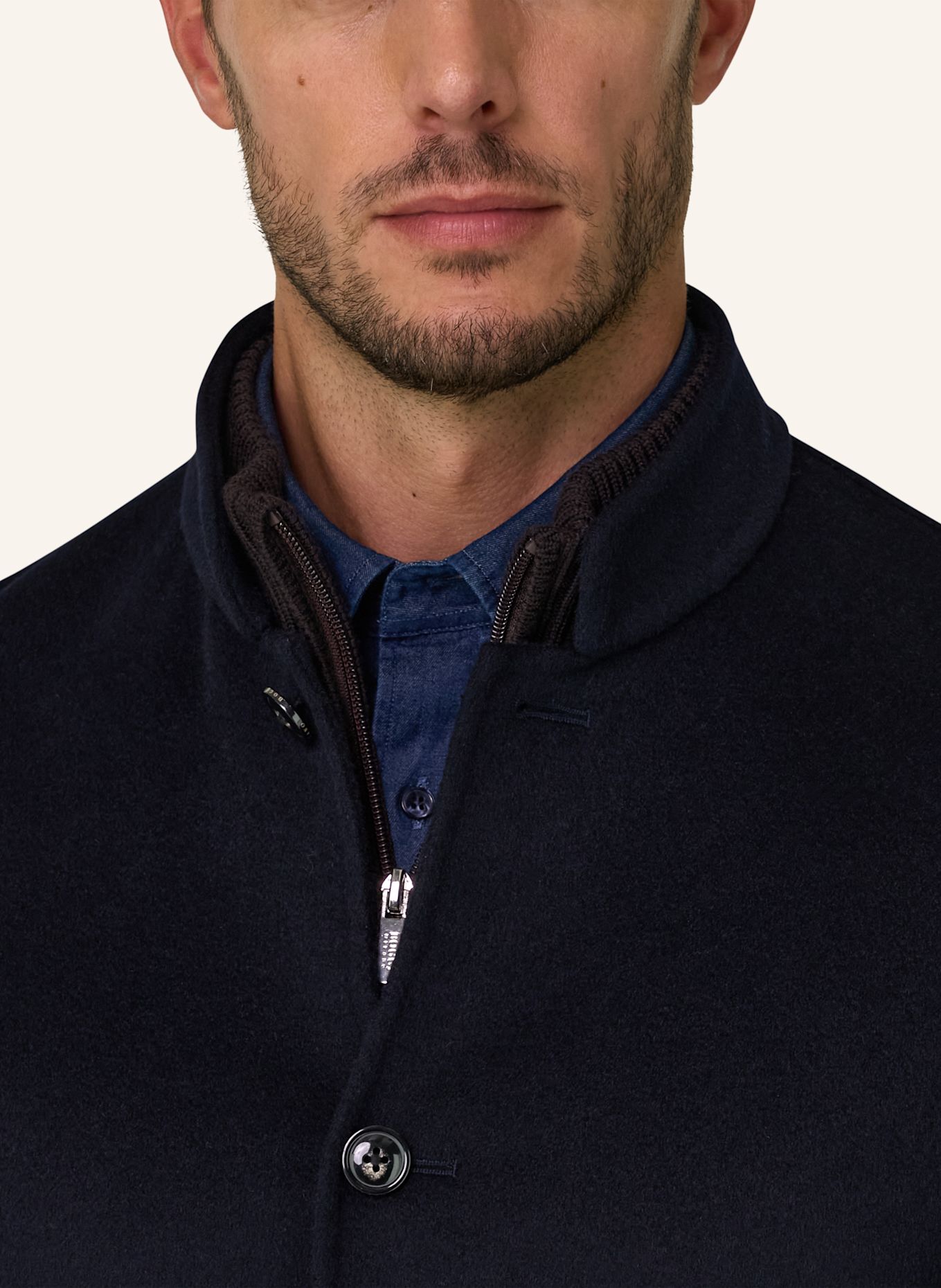 BOGGI MILANO Sweat-Colbert: DONKERBLAUW