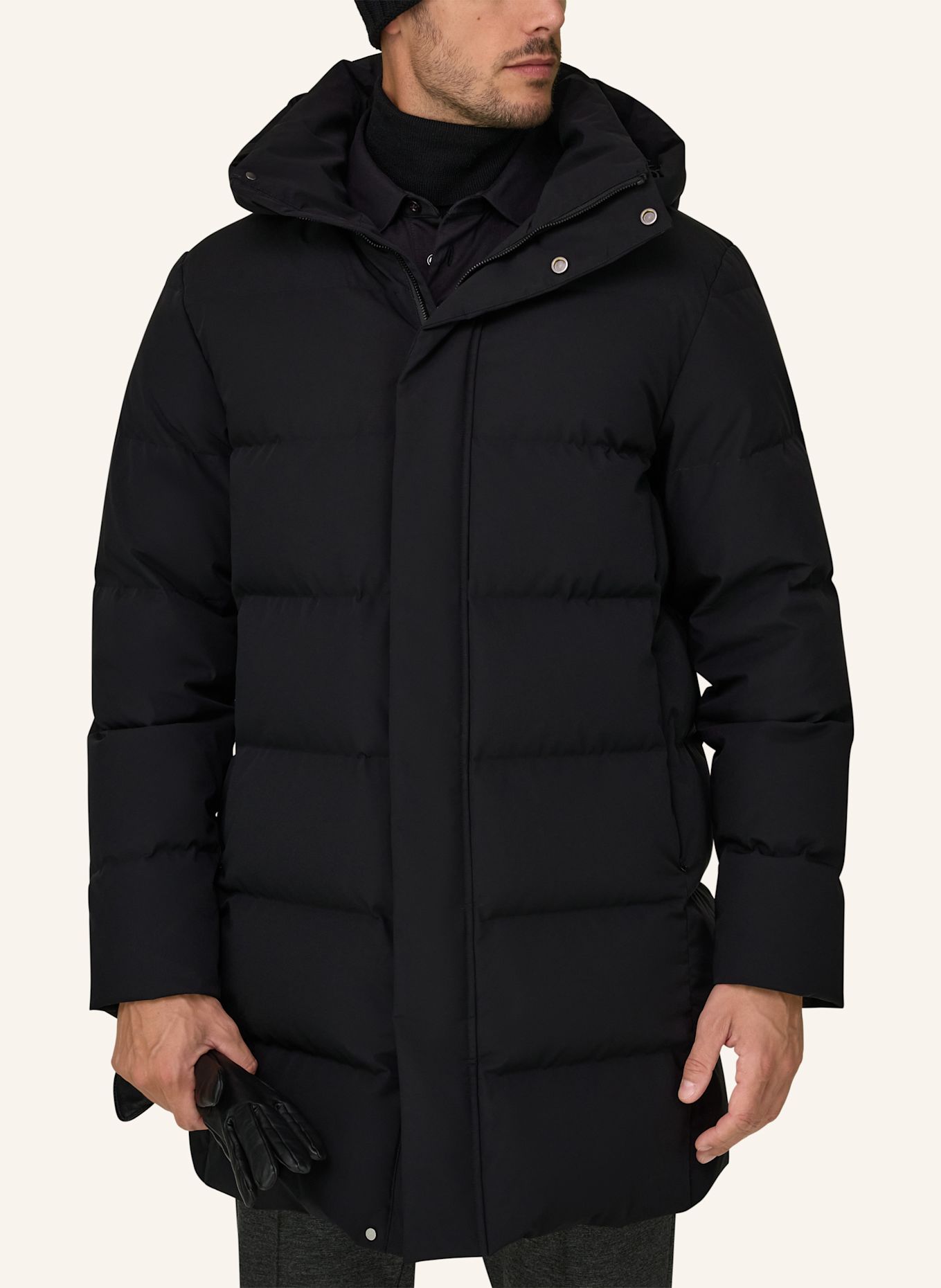 BOGGI MILANO Donsmantel: ZWART