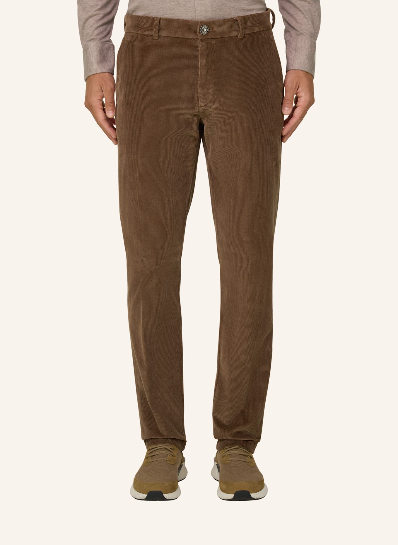 BOGGI MILANO Cordbroek: BRUIN
