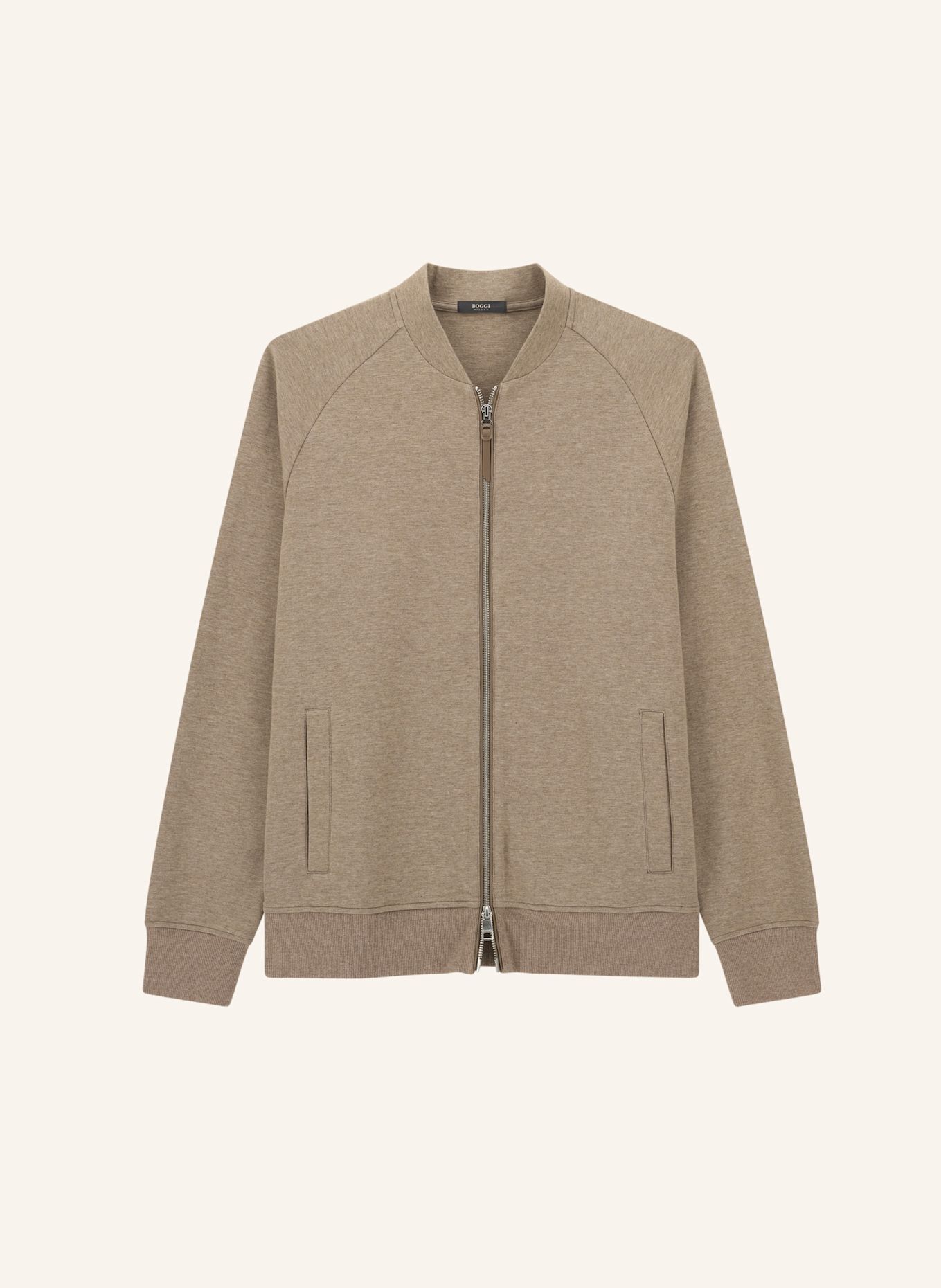 BOGGI MILANO Sweatvest: BEIGE