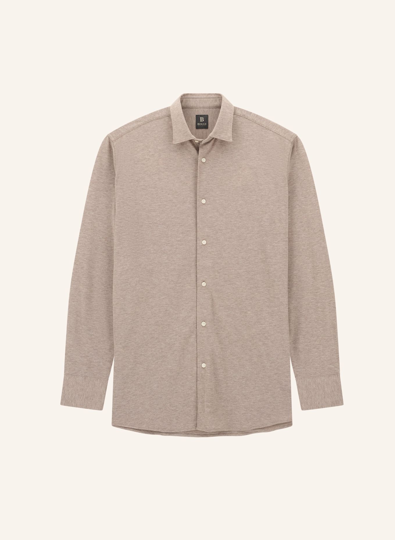 BOGGI MILANO Regular-Fit Jersey Shirt: BEIGE