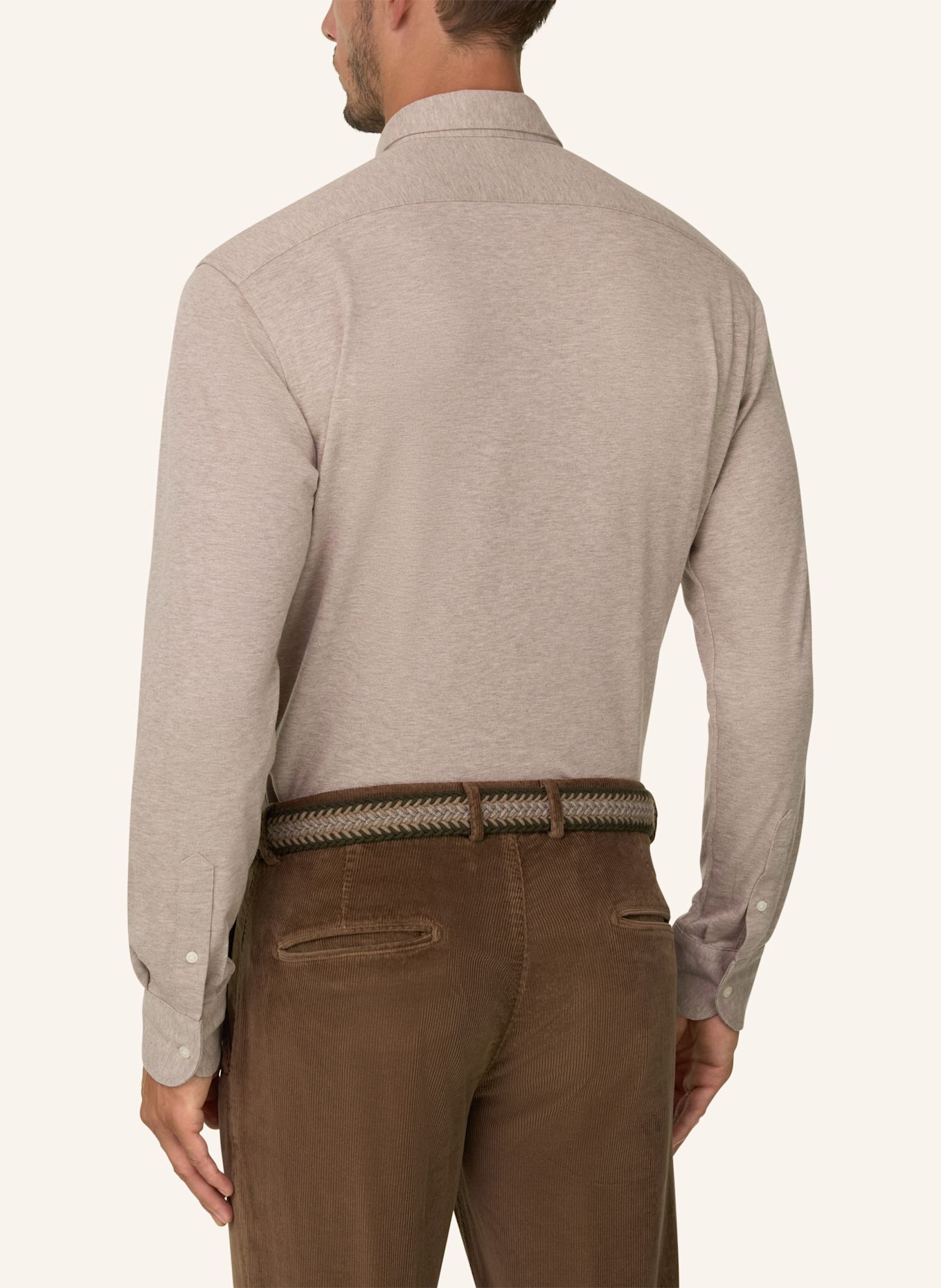 BOGGI MILANO Regular-Fit Jersey Shirt: BEIGE