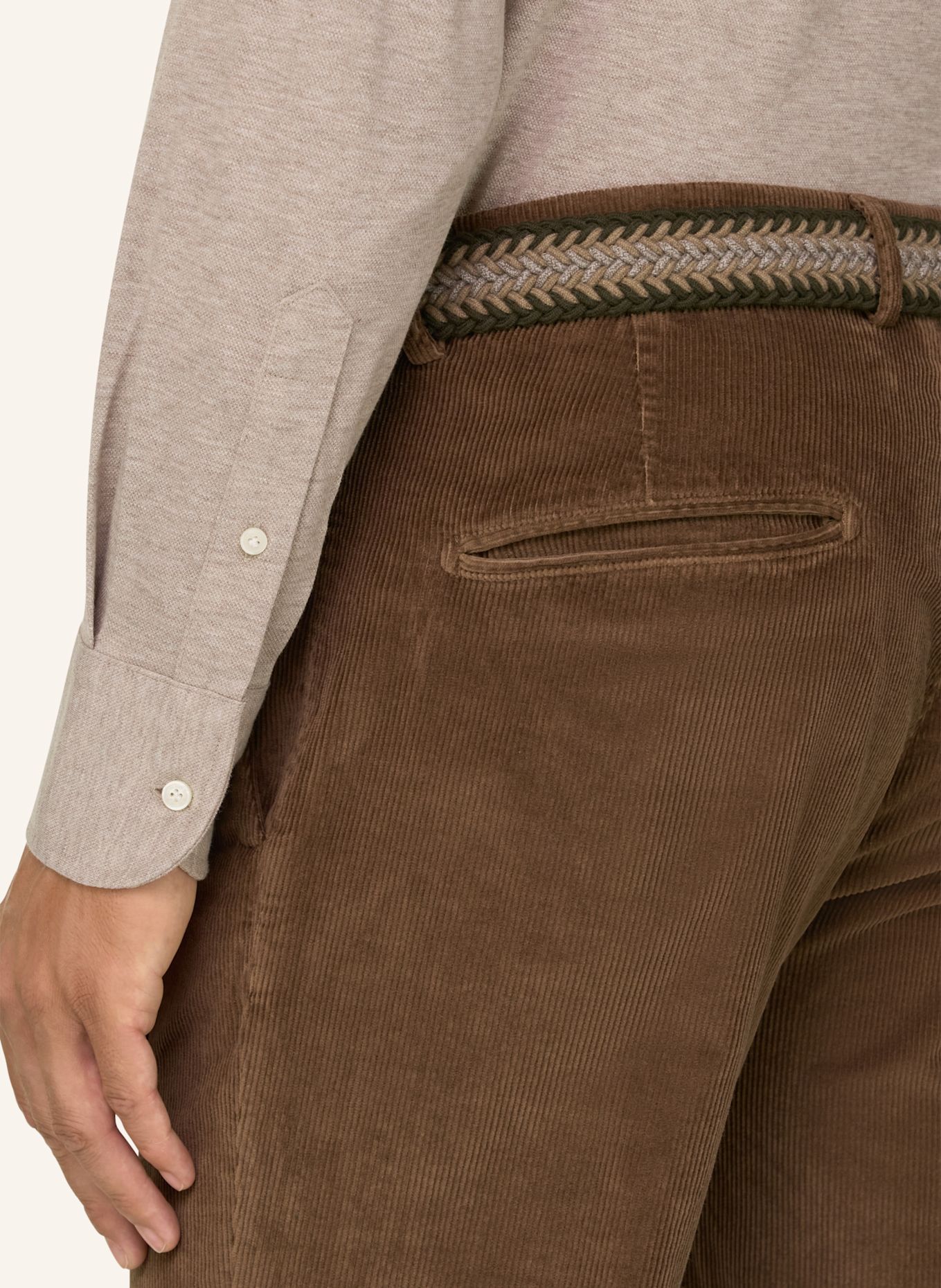 BOGGI MILANO Regular-Fit Jersey Shirt: BEIGE