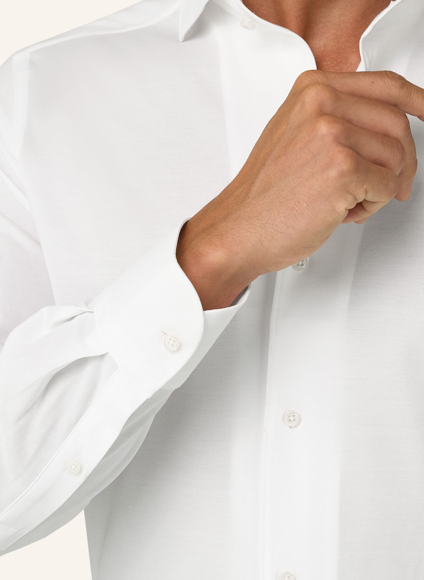 BOGGI MILANO Jerseyoverhemd, regular fit: WIT