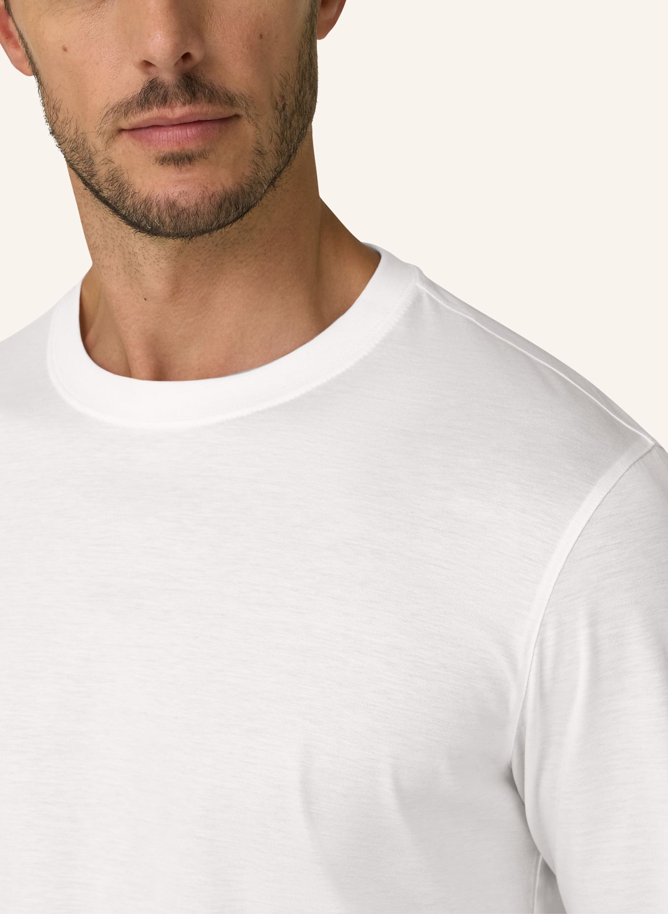 BOGGI MILANO Longsleeve: WEISS