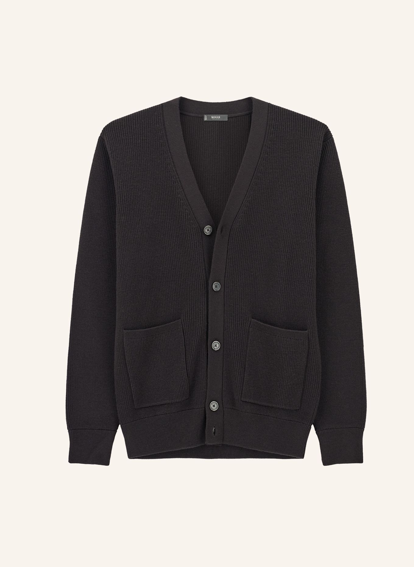 BOGGI MILANO Pullover: DUNKELBRAUN