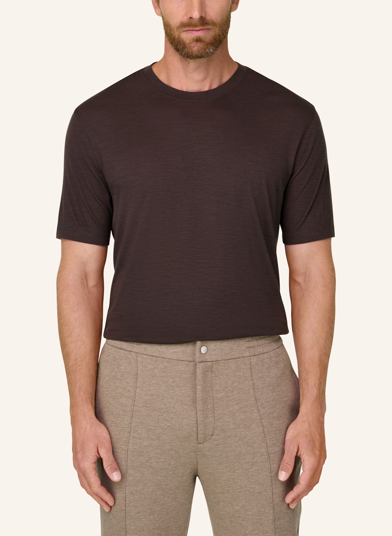BOGGI MILANO T-Shirt: BRAUN