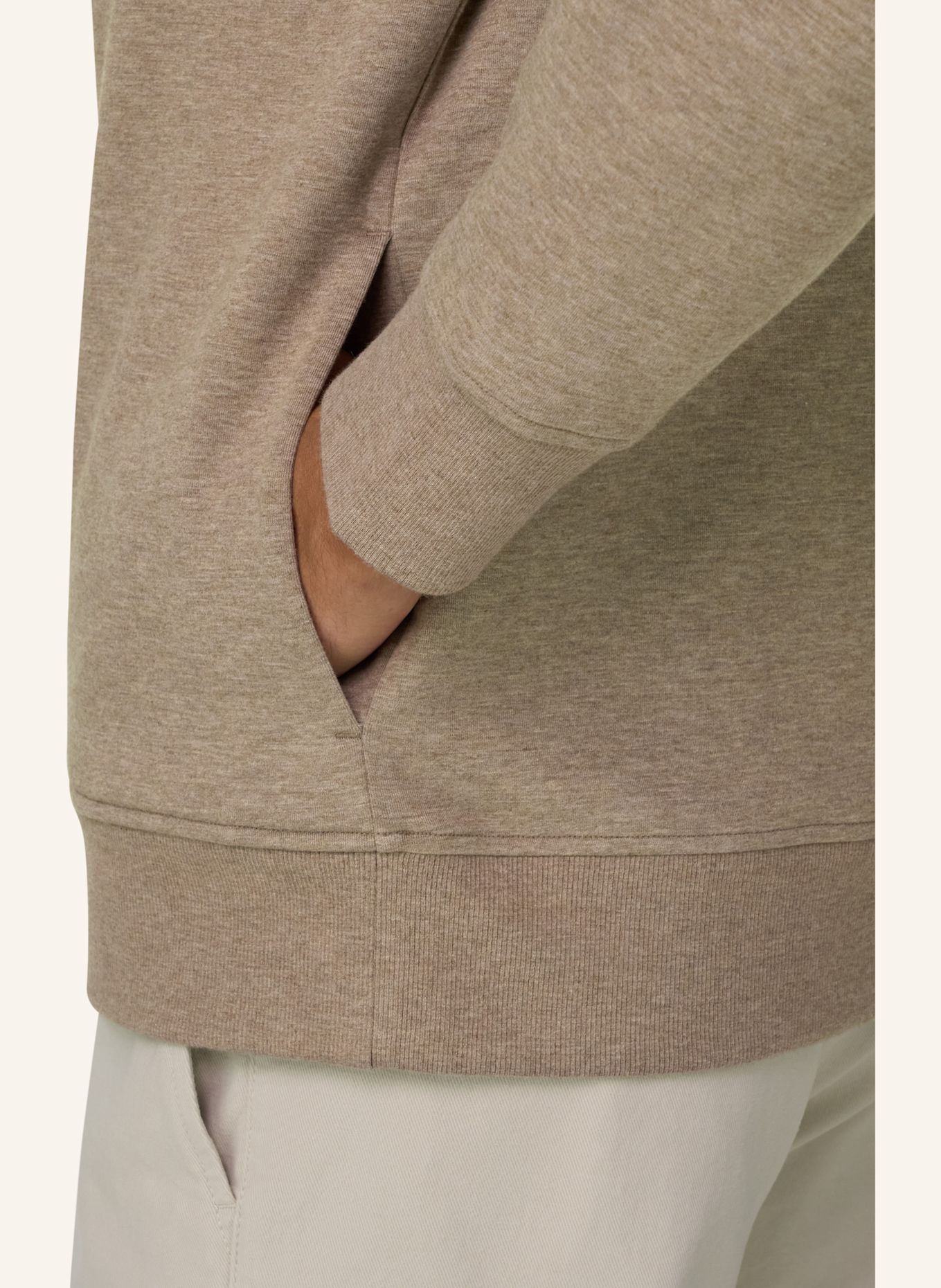 BOGGI MILANO Sweatjacke: BEIGE