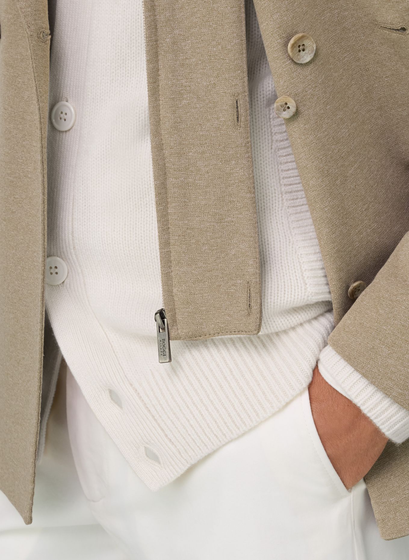 BOGGI MILANO Sweat-Sakko: TAUPE