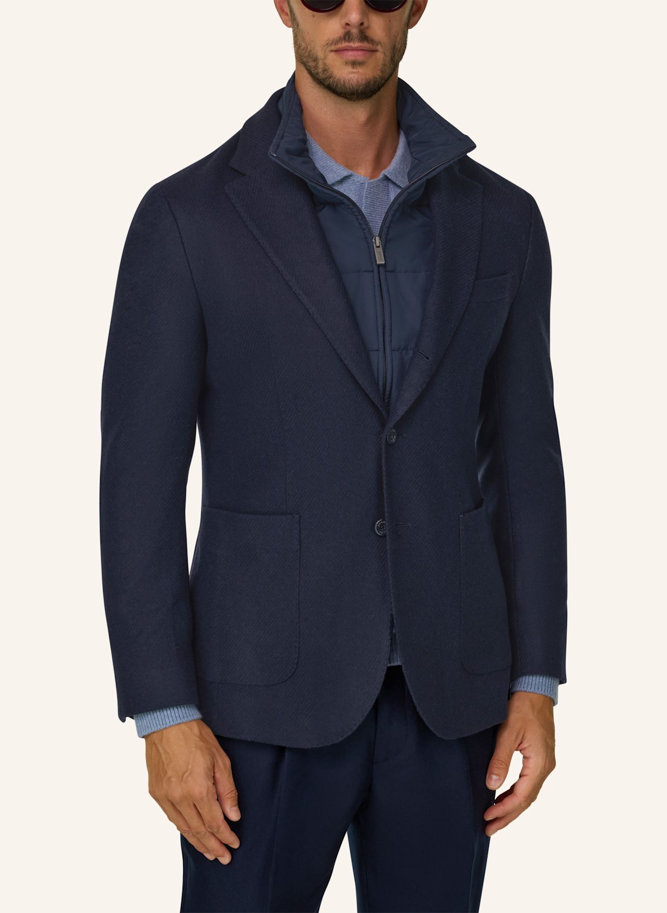 BOGGI MILANO Sweat-Sakko: DUNKELBLAU