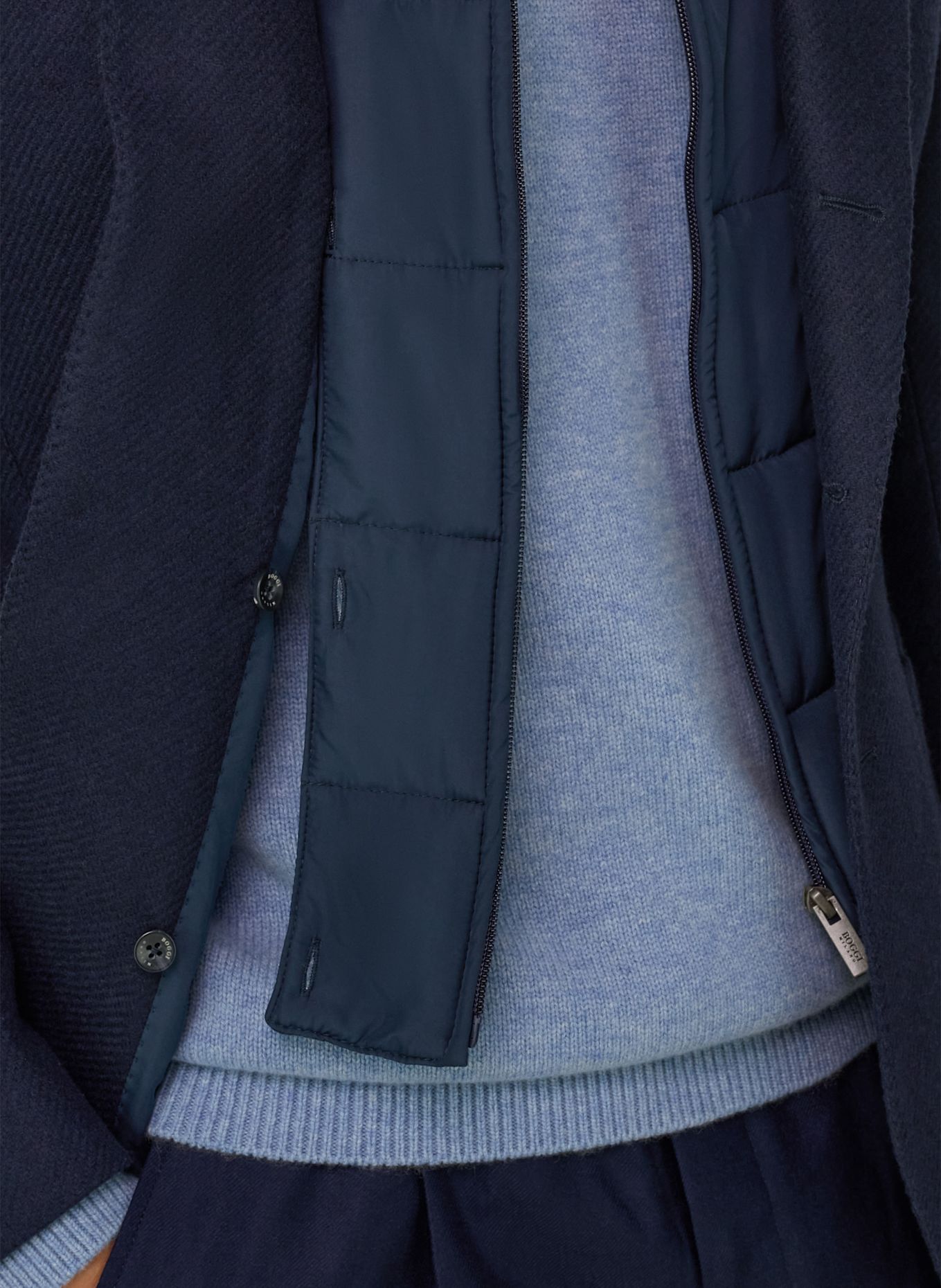 BOGGI MILANO Sweat-Sakko: DUNKELBLAU