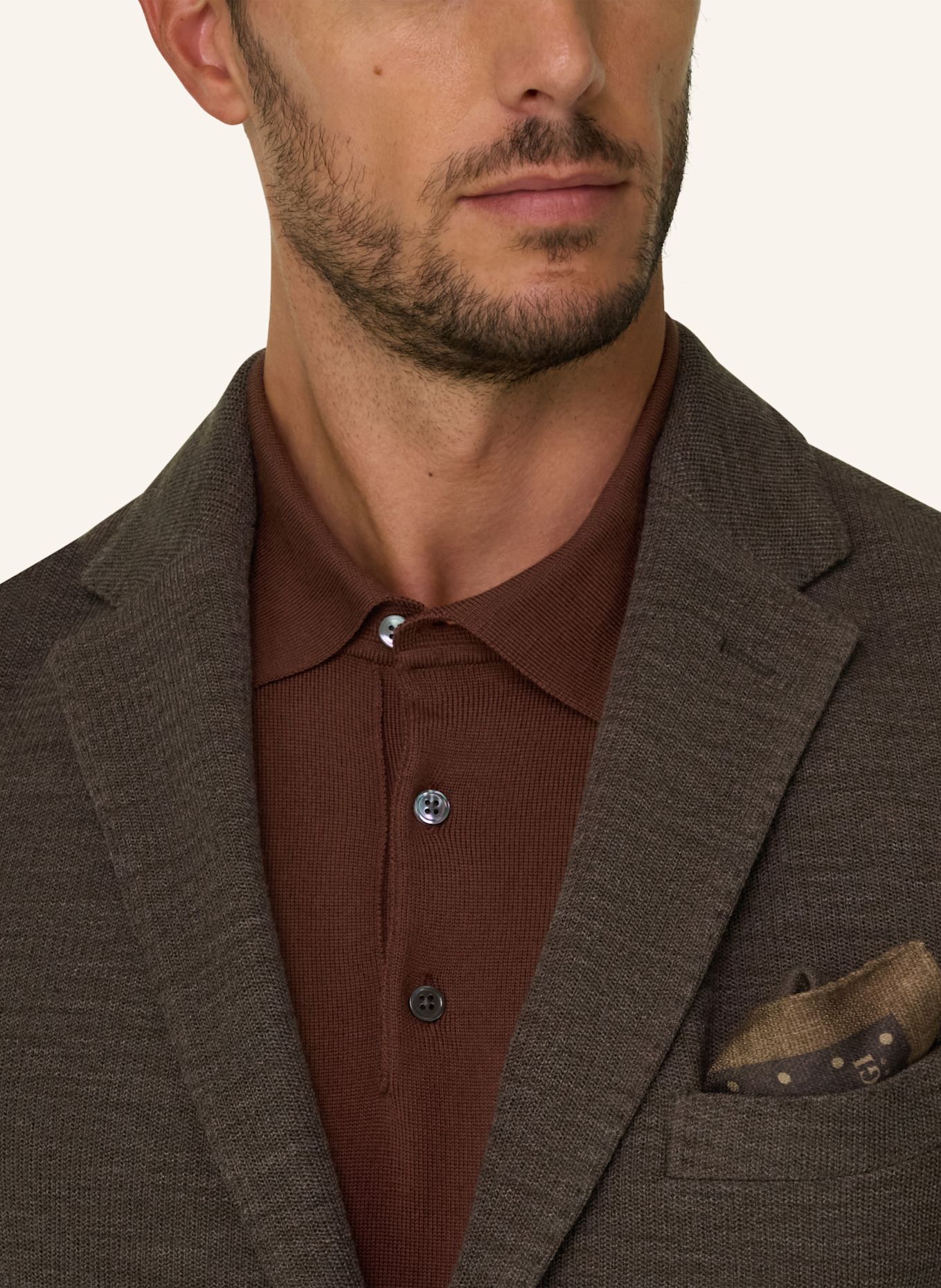 BOGGI MILANO Sweat-Sakko: BRAUN