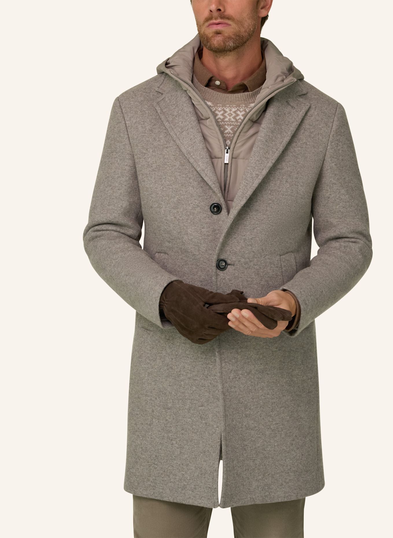 BOGGI MILANO Mantel: GRAU