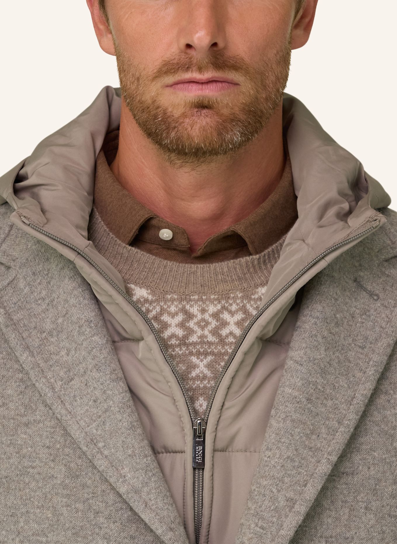 BOGGI MILANO Mantel: GRAU