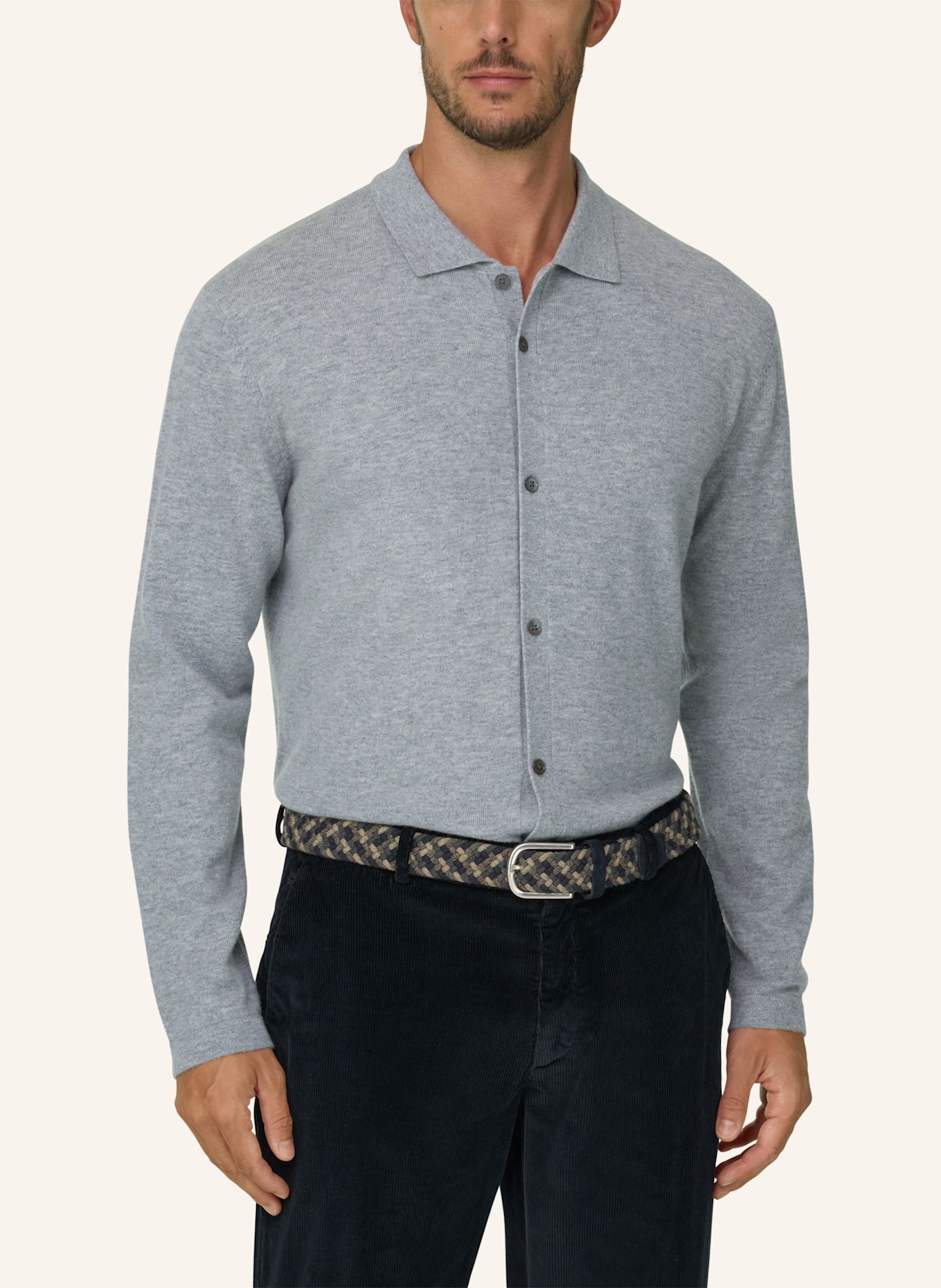 BOGGI MILANO Pullover: GRAU