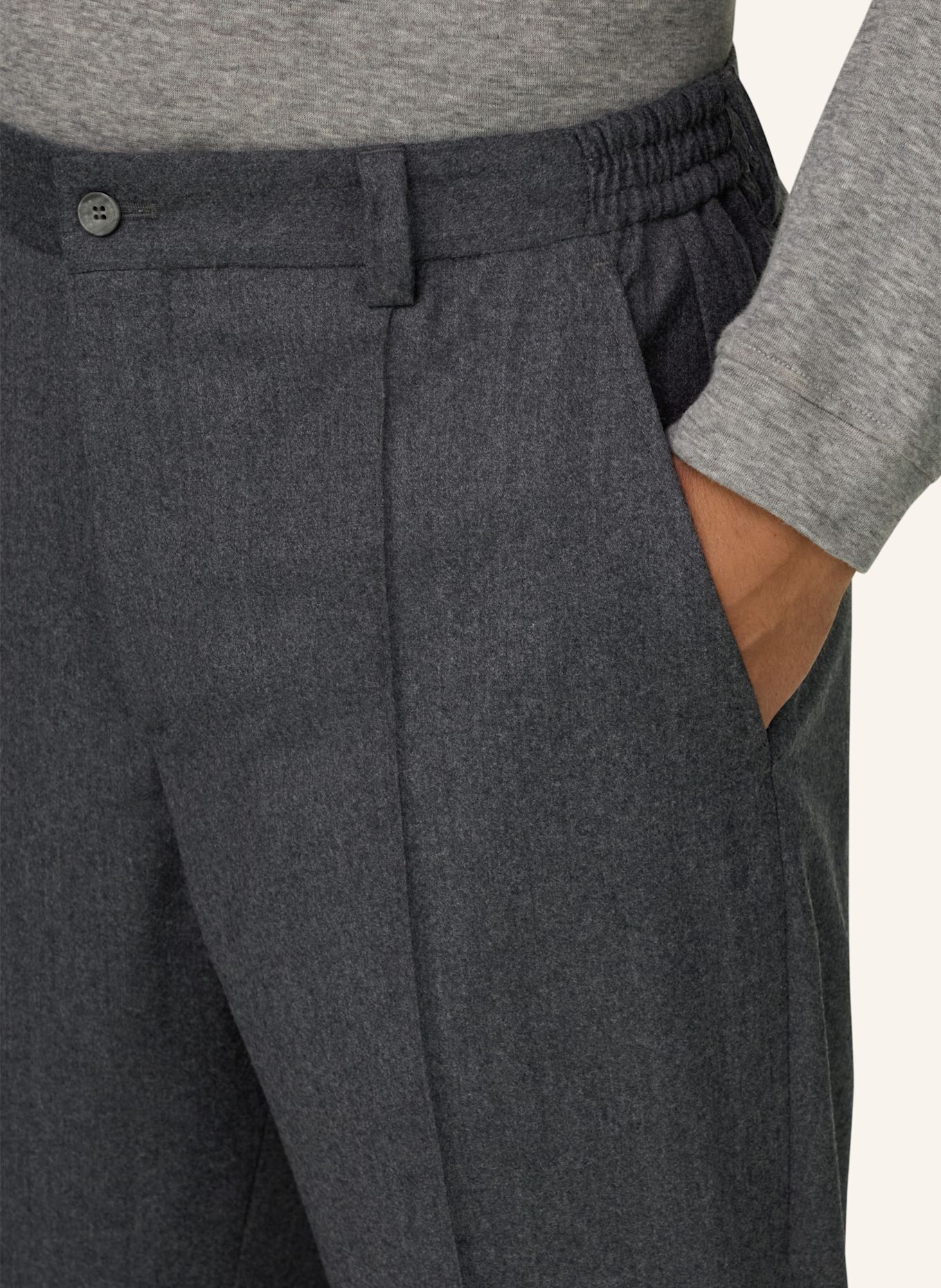 BOGGI MILANO Cordhose: GRAU
