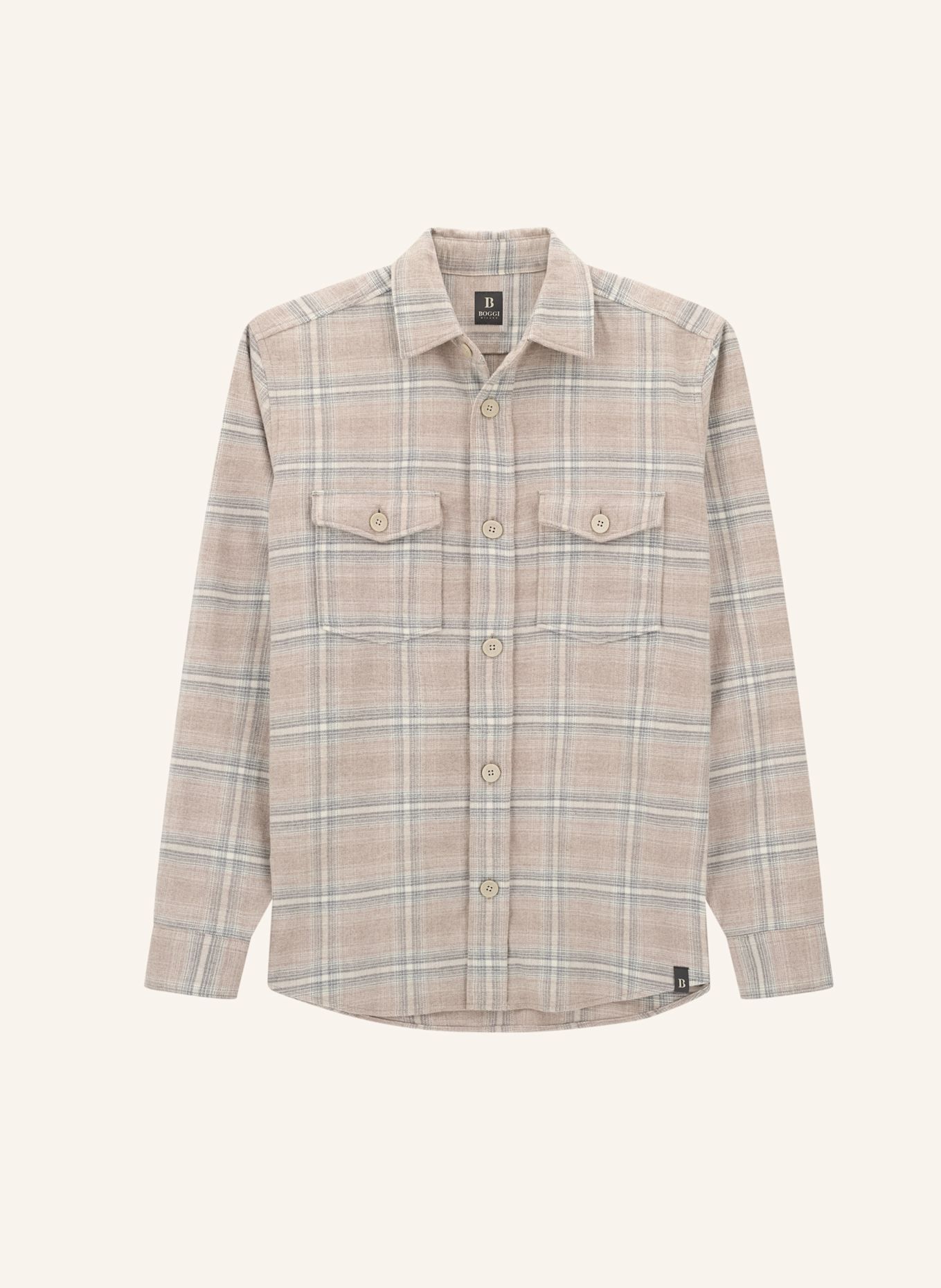 BOGGI MILANO Overshirt: BEIGE