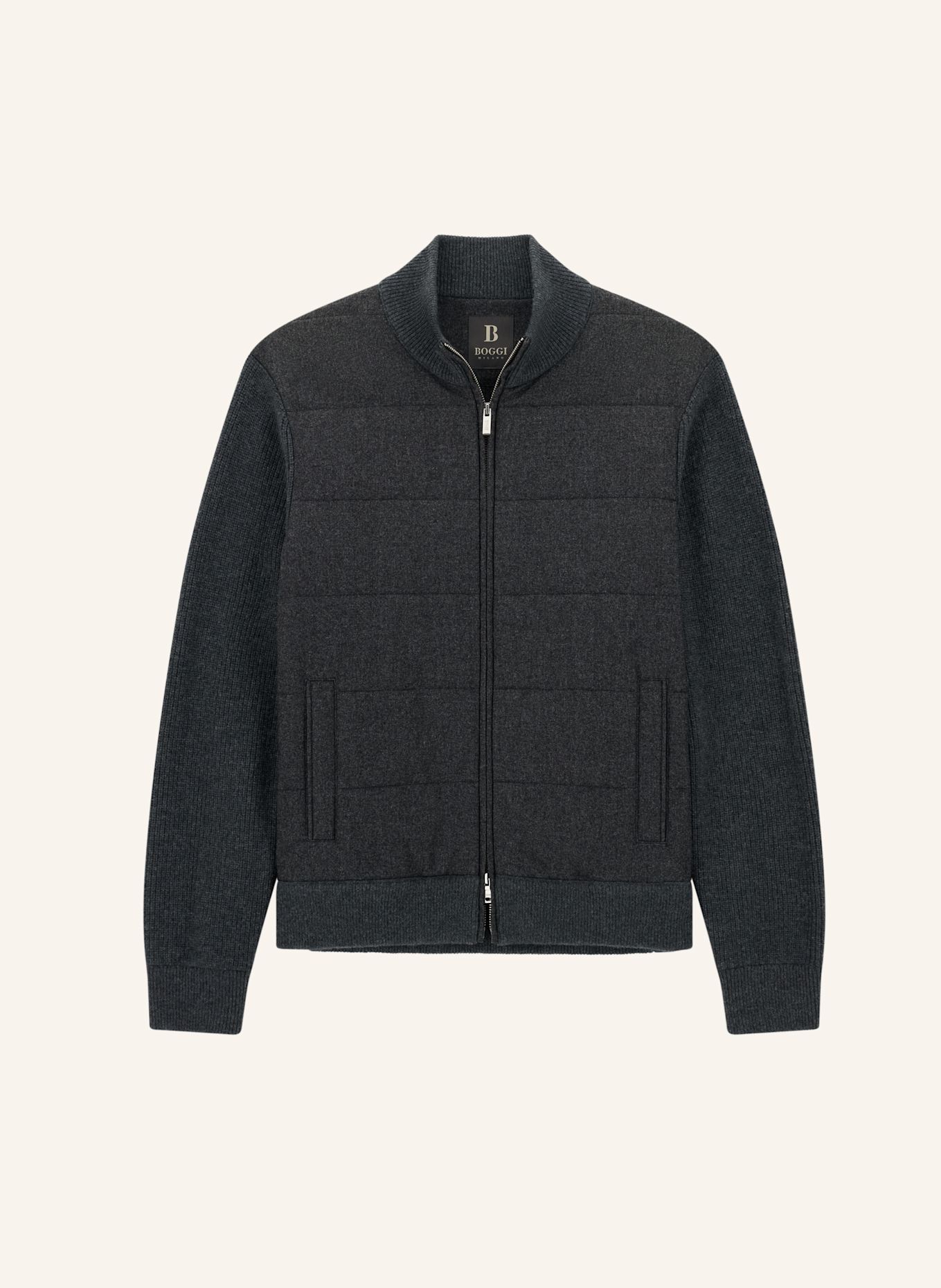 BOGGI MILANO Pullover: GRAU