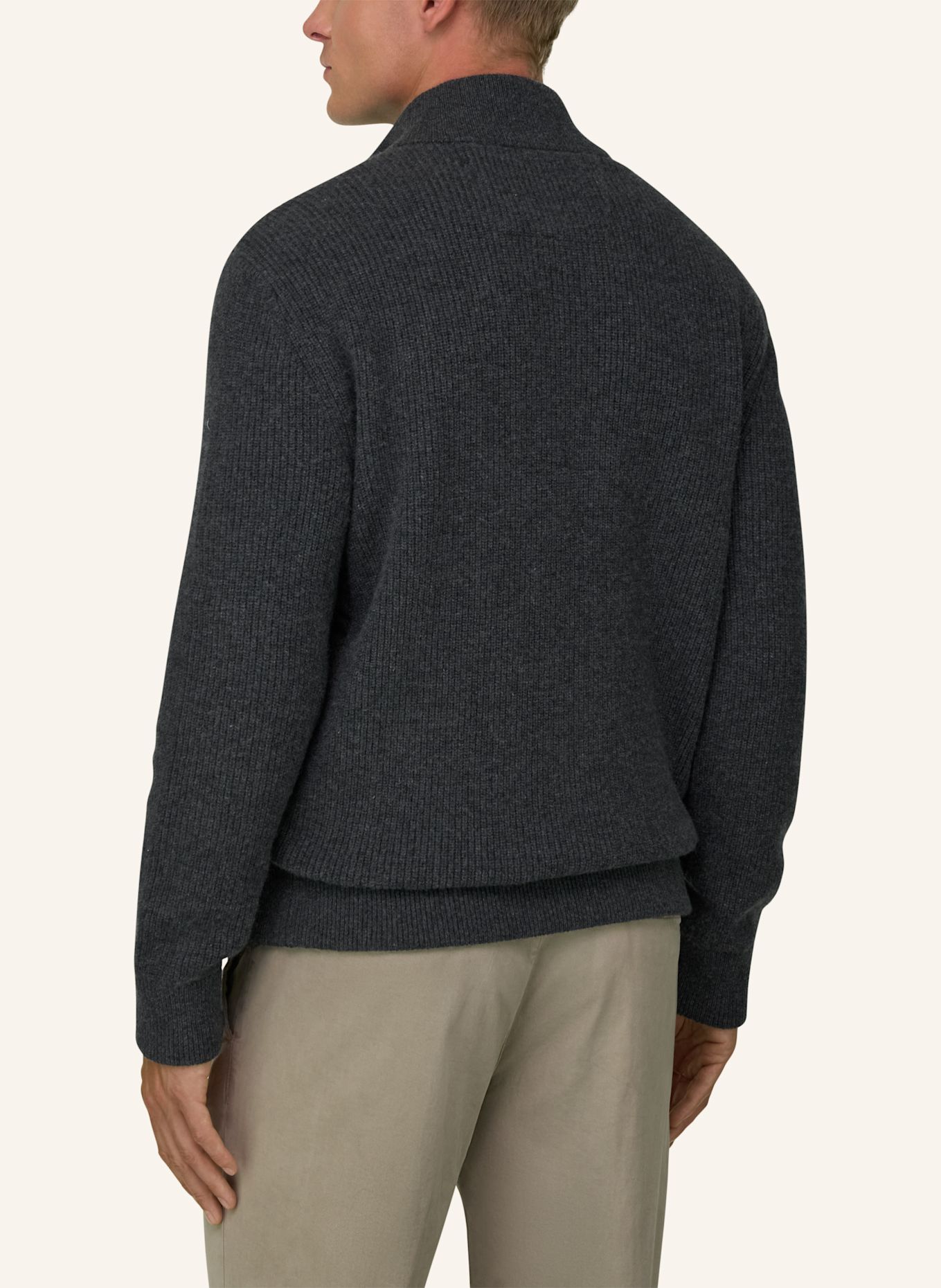BOGGI MILANO Pullover: GRAU