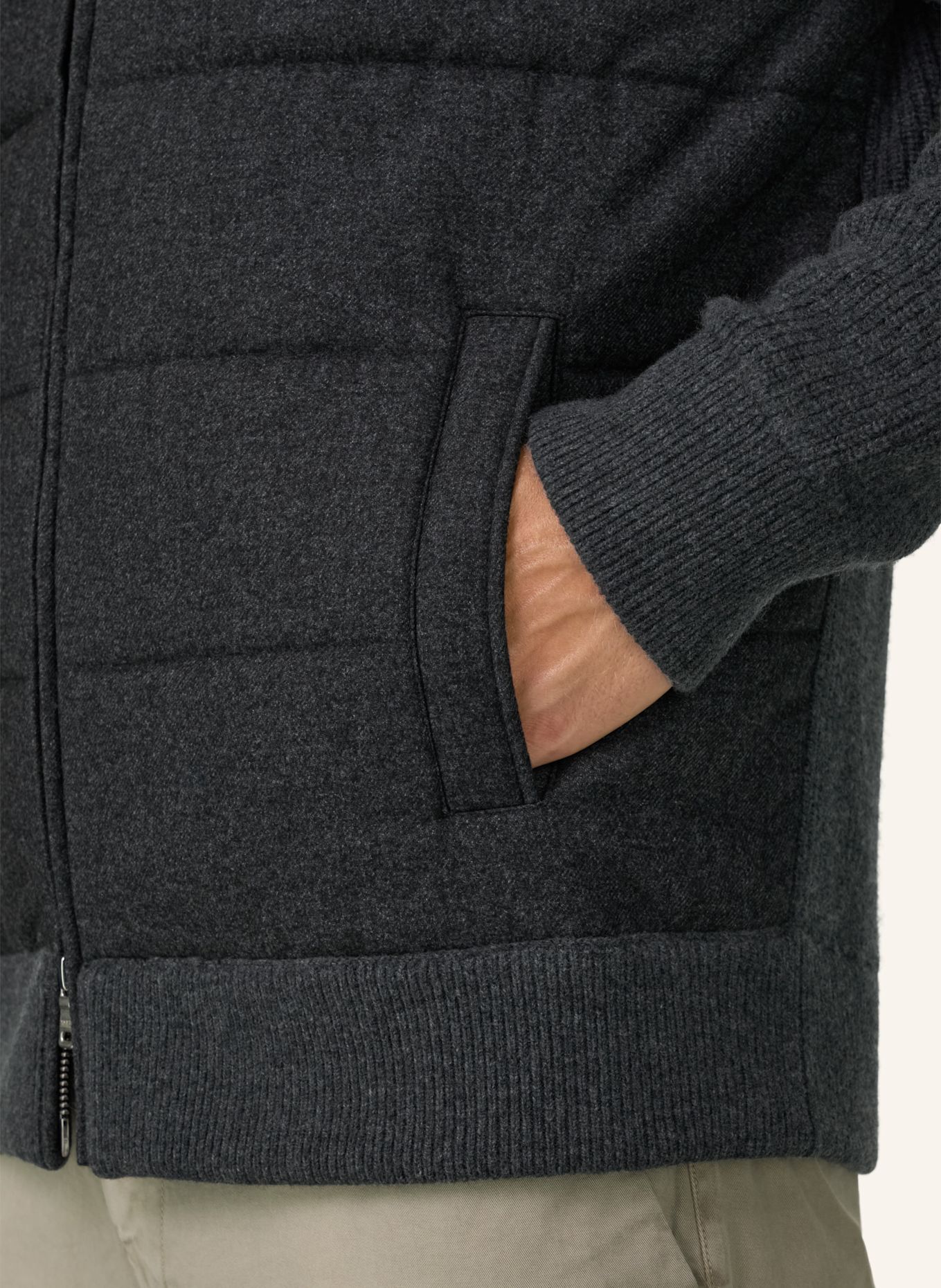 BOGGI MILANO Pullover: GRAU