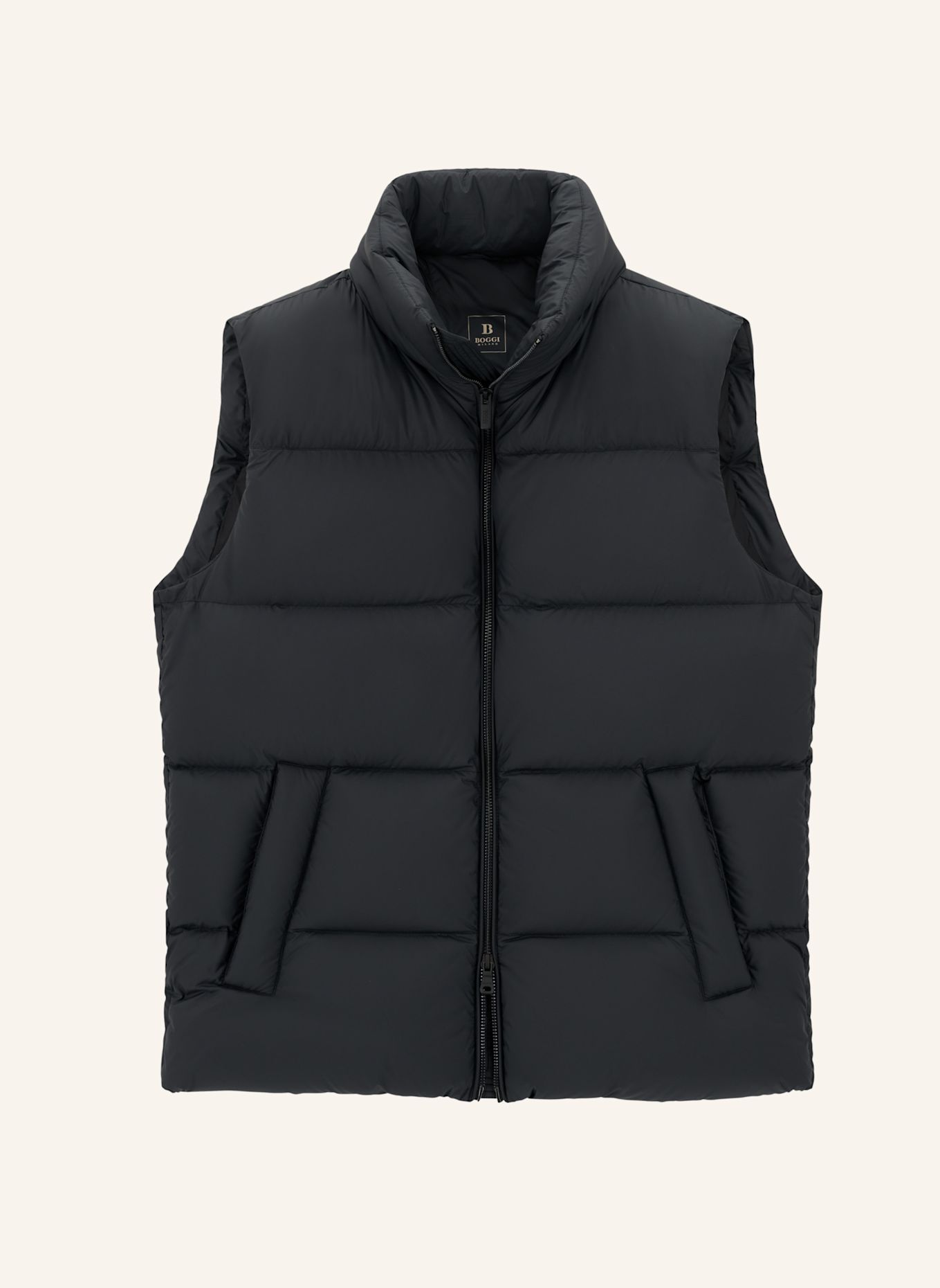 BOGGI MILANO Daunenweste aus Cashmere: SCHWARZ